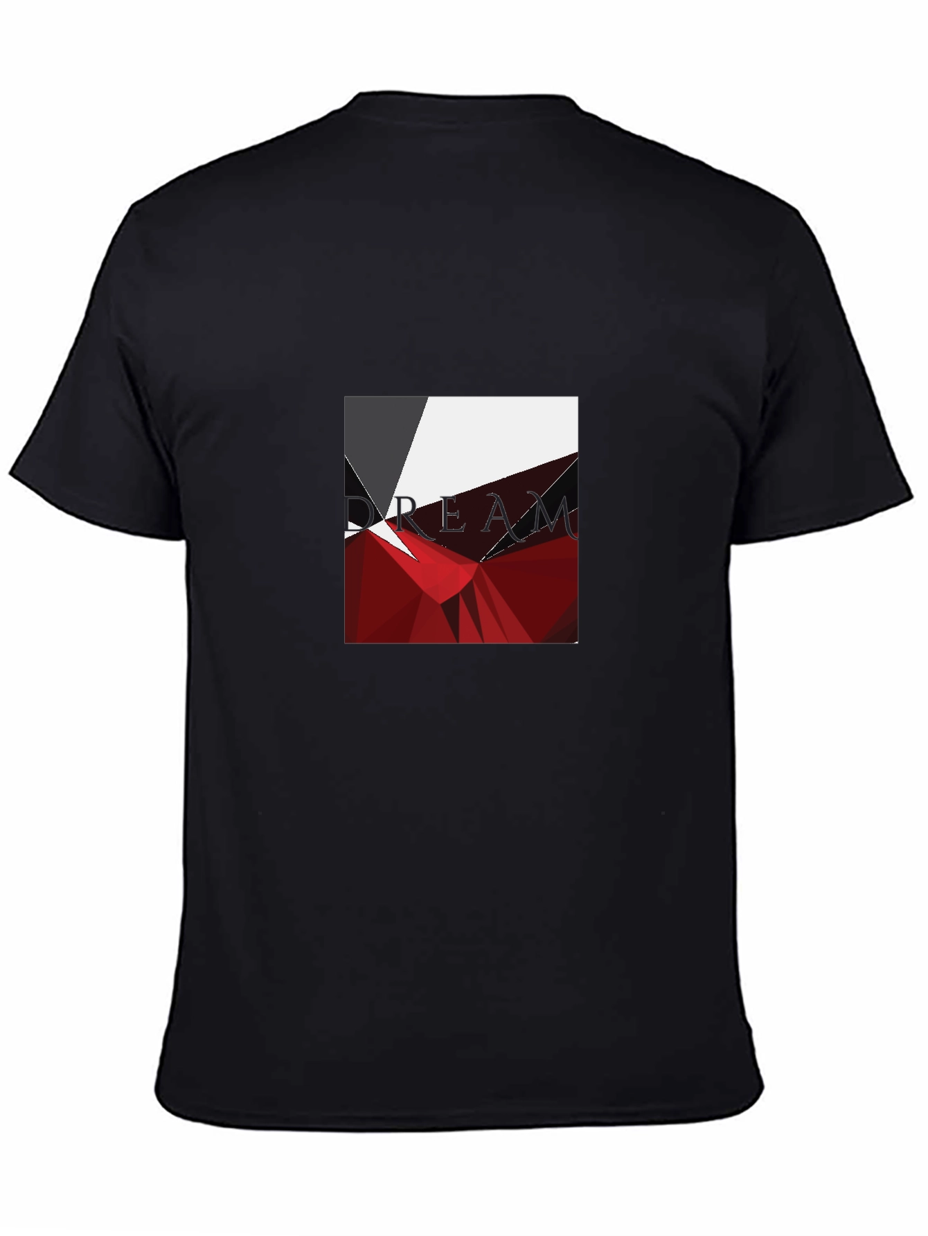 Geometric Abstract Graphic Print Black T-Shirt