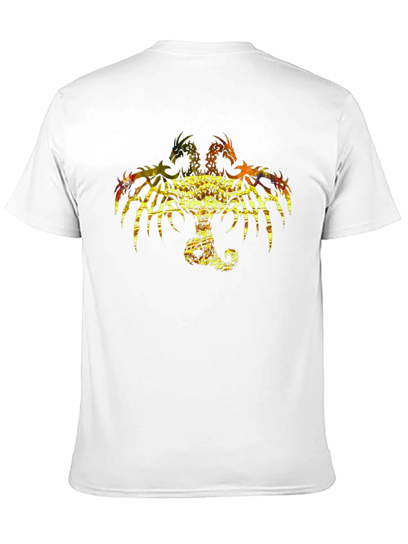 Three-Headed Dragon Graphic Print Black Tee