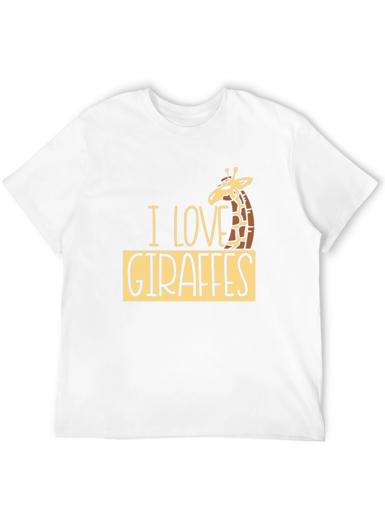 I Love Giraffes Black T-Shirt