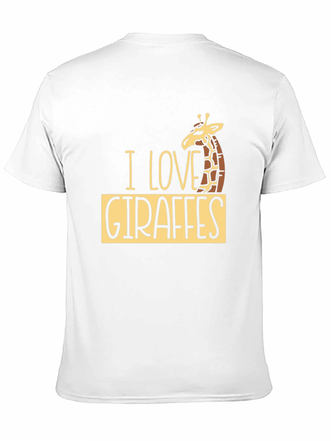 I Love Giraffes Black T-Shirt