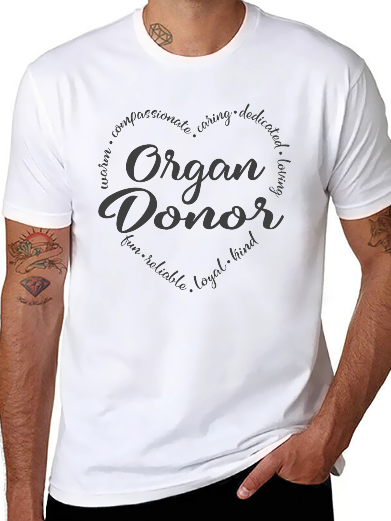 Organ Donor Heart T-Shirt - Black