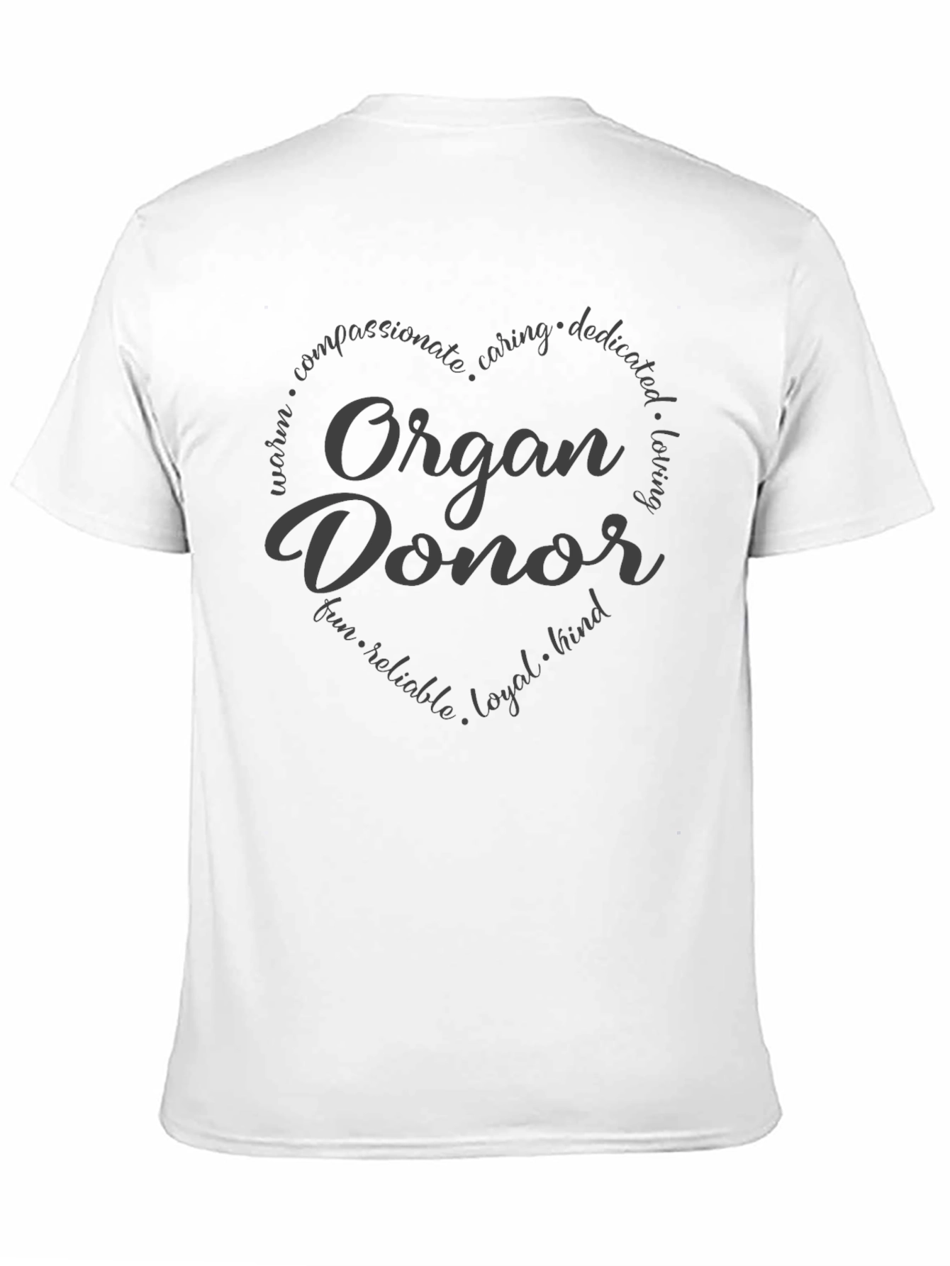 Organ Donor Heart T-Shirt - Black