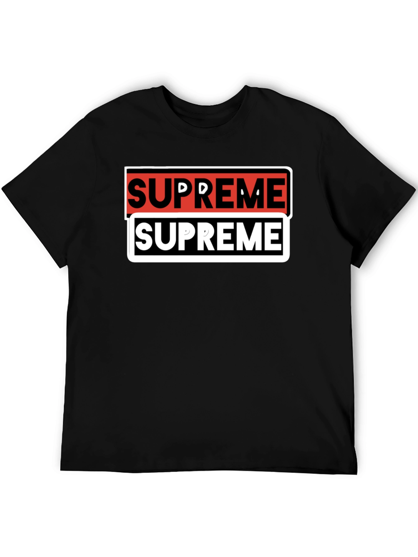 Supreme Double Logo Black T-Shirt