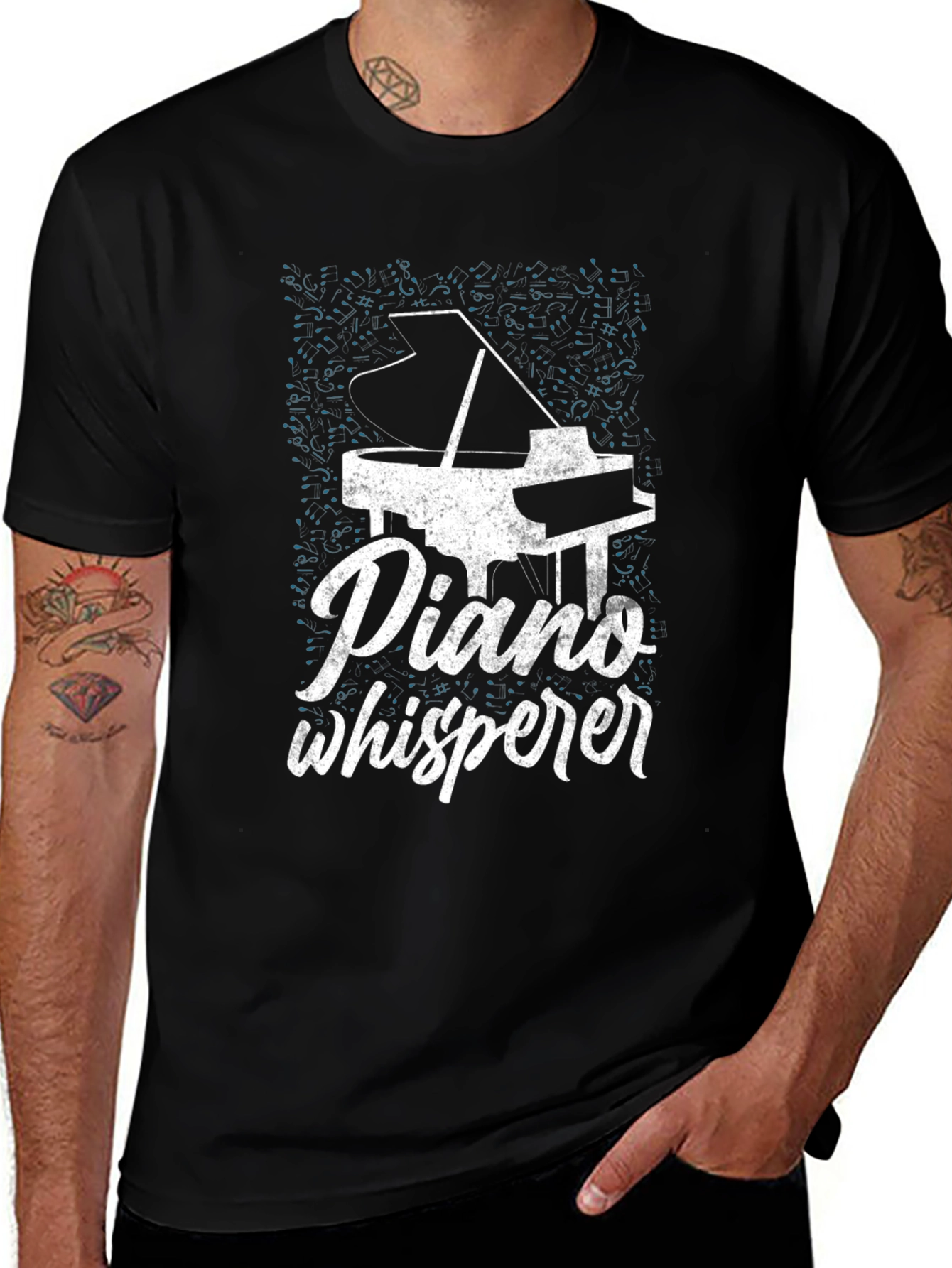 Piano Whisperer Graphic T-Shirt - Music Lover Tee