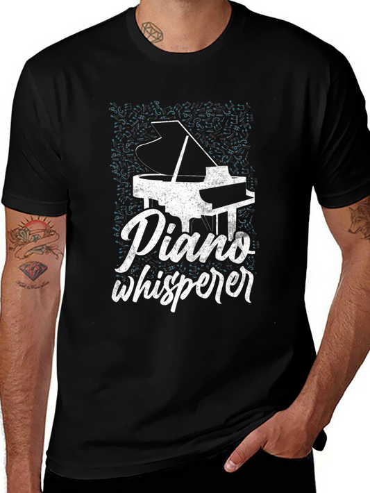 Piano Whisperer Graphic T-Shirt - Music Lover Tee