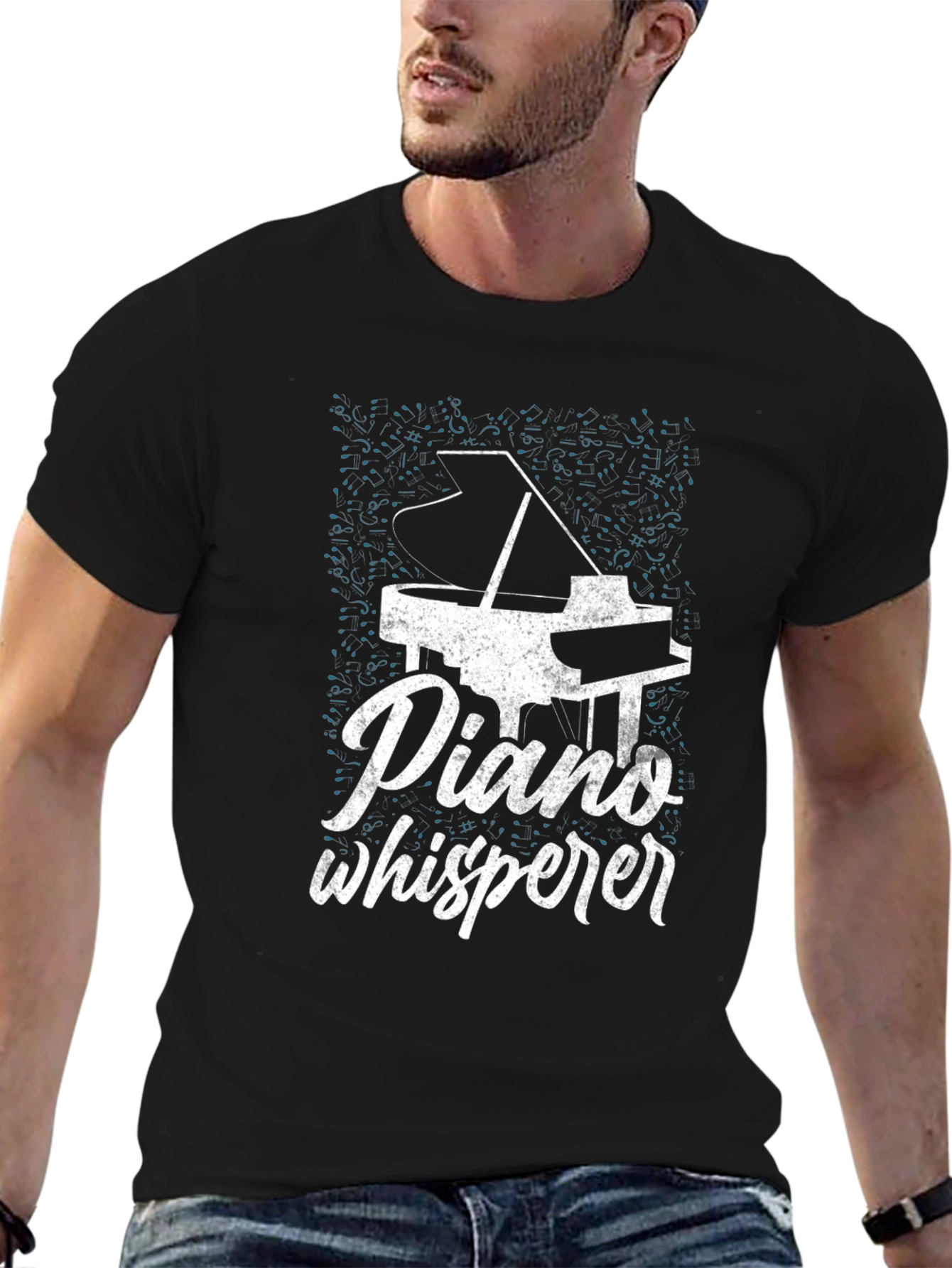 Piano Whisperer Graphic T-Shirt - Music Lover Tee