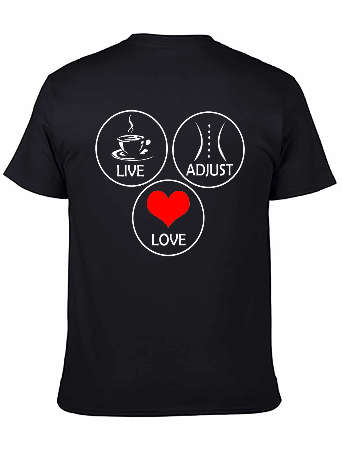 Live Adjust Love Black Graphic T-Shirt