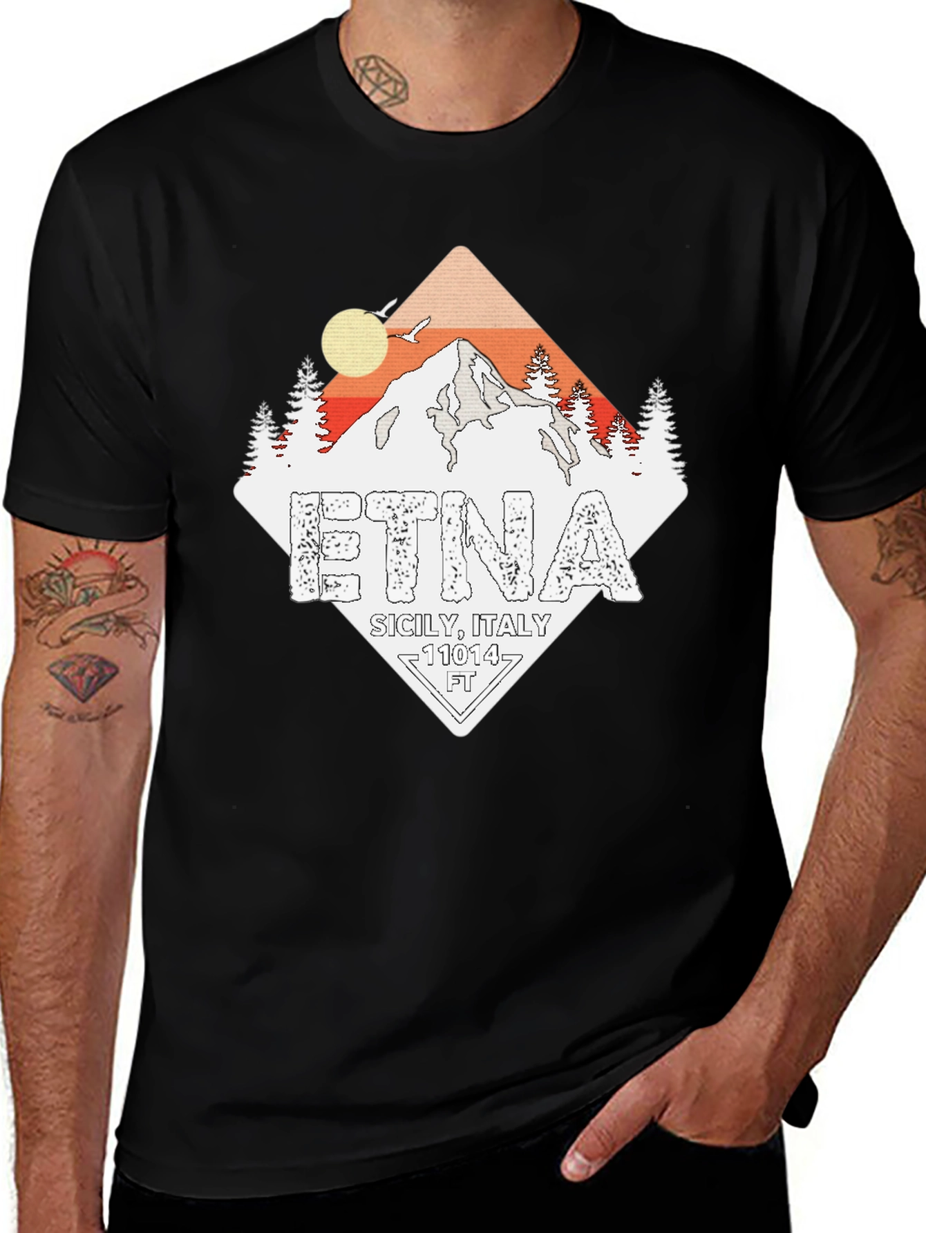 Etna Sicily Italy Graphic Tee
