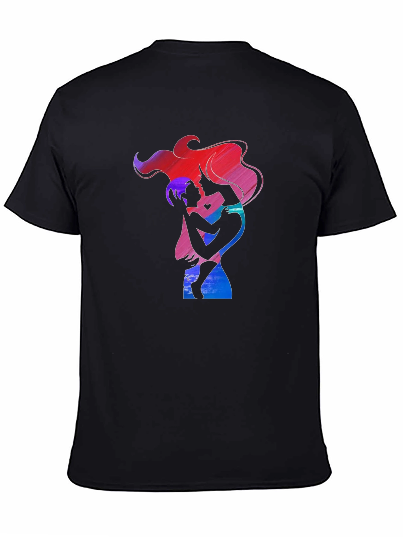 Mother and Child Graphic Tee - Black