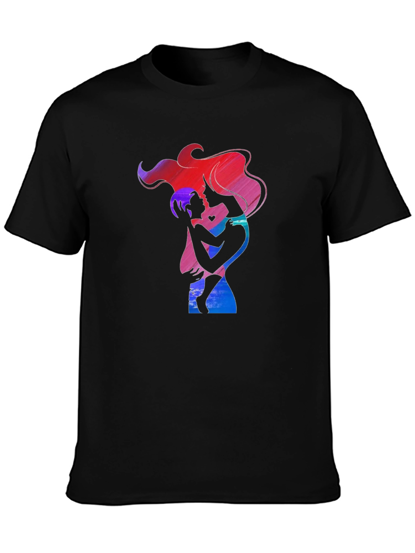 Mother and Child Graphic Tee - Black