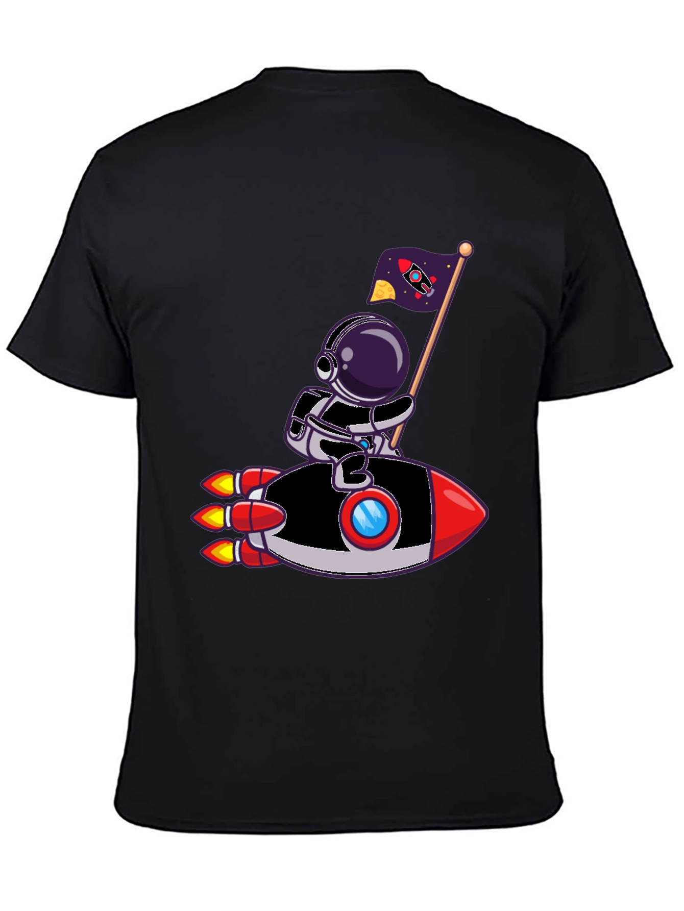 Astronaut Rocket Ride Graphic Tee - Cool Space T-Shirt