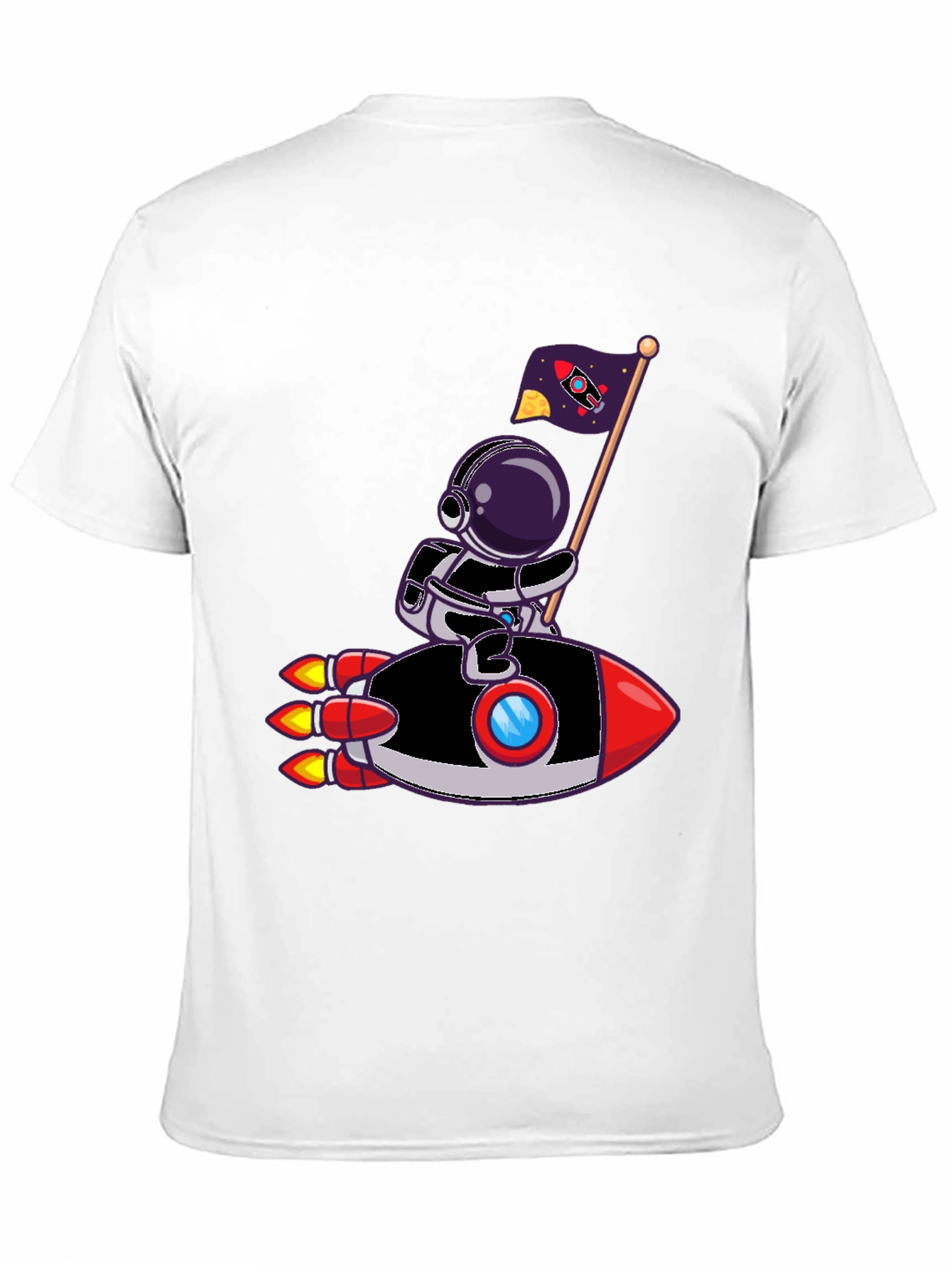 Astronaut Rocket Ride Graphic Tee - Cool Space T-Shirt