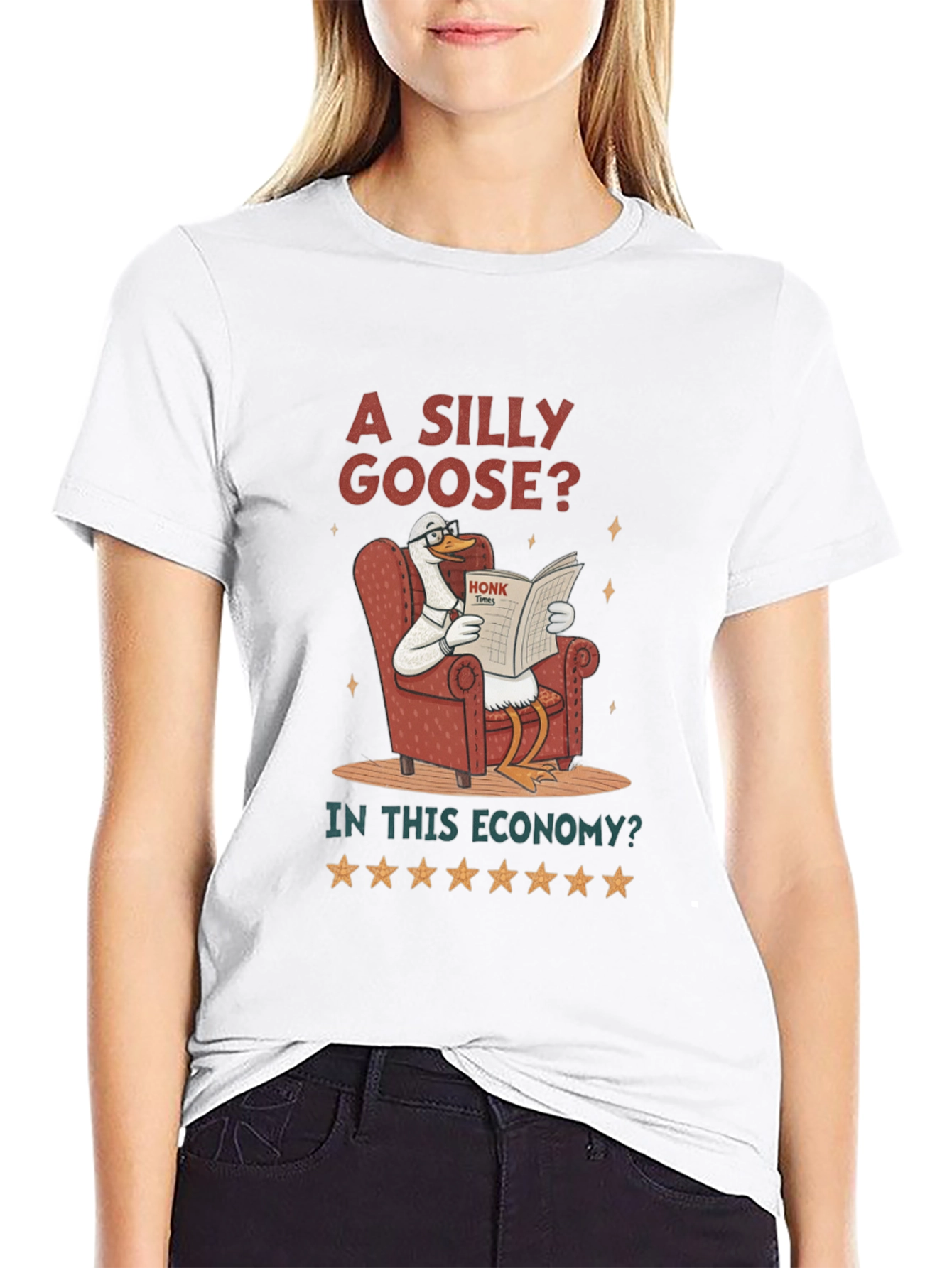 Silly Goose Economy T-Shirt - Humorous Graphic Tee