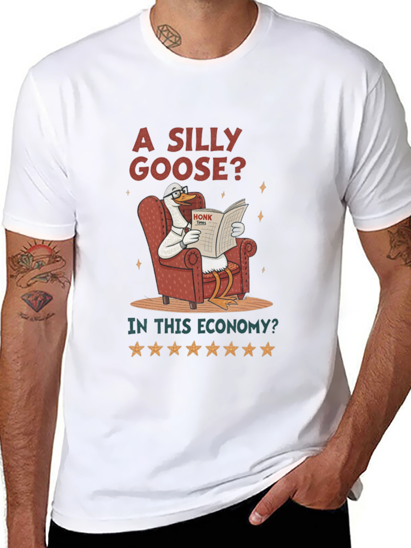 Silly Goose Economy T-Shirt - Humorous Graphic Tee