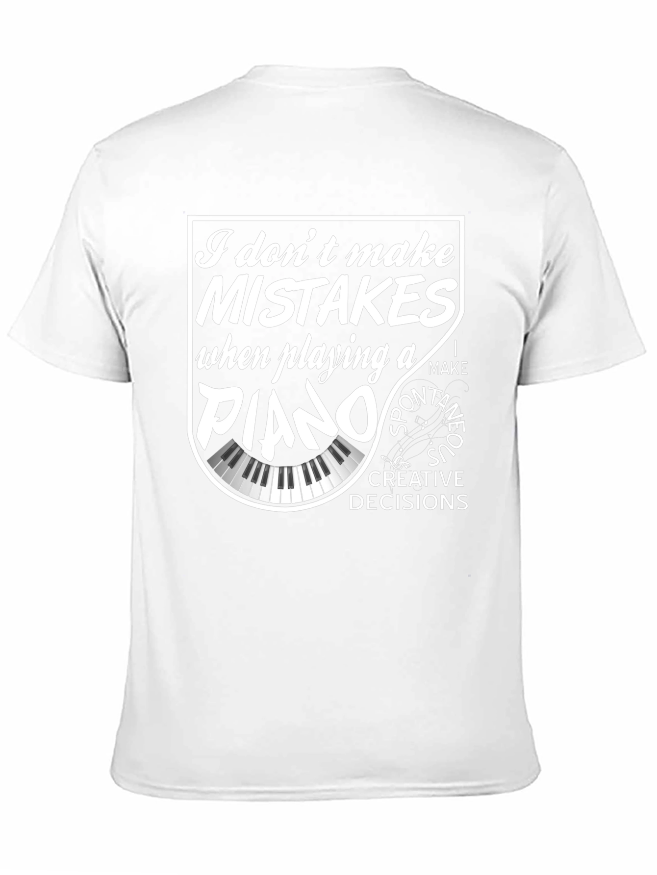 Piano Player Black T-Shirt - Creative Decisions