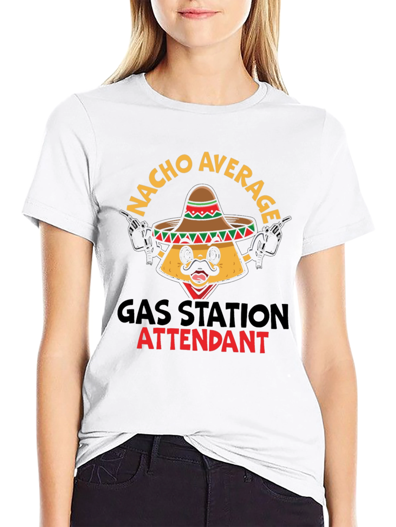 Nacho Average Gas Station Attendant Graphic Tee