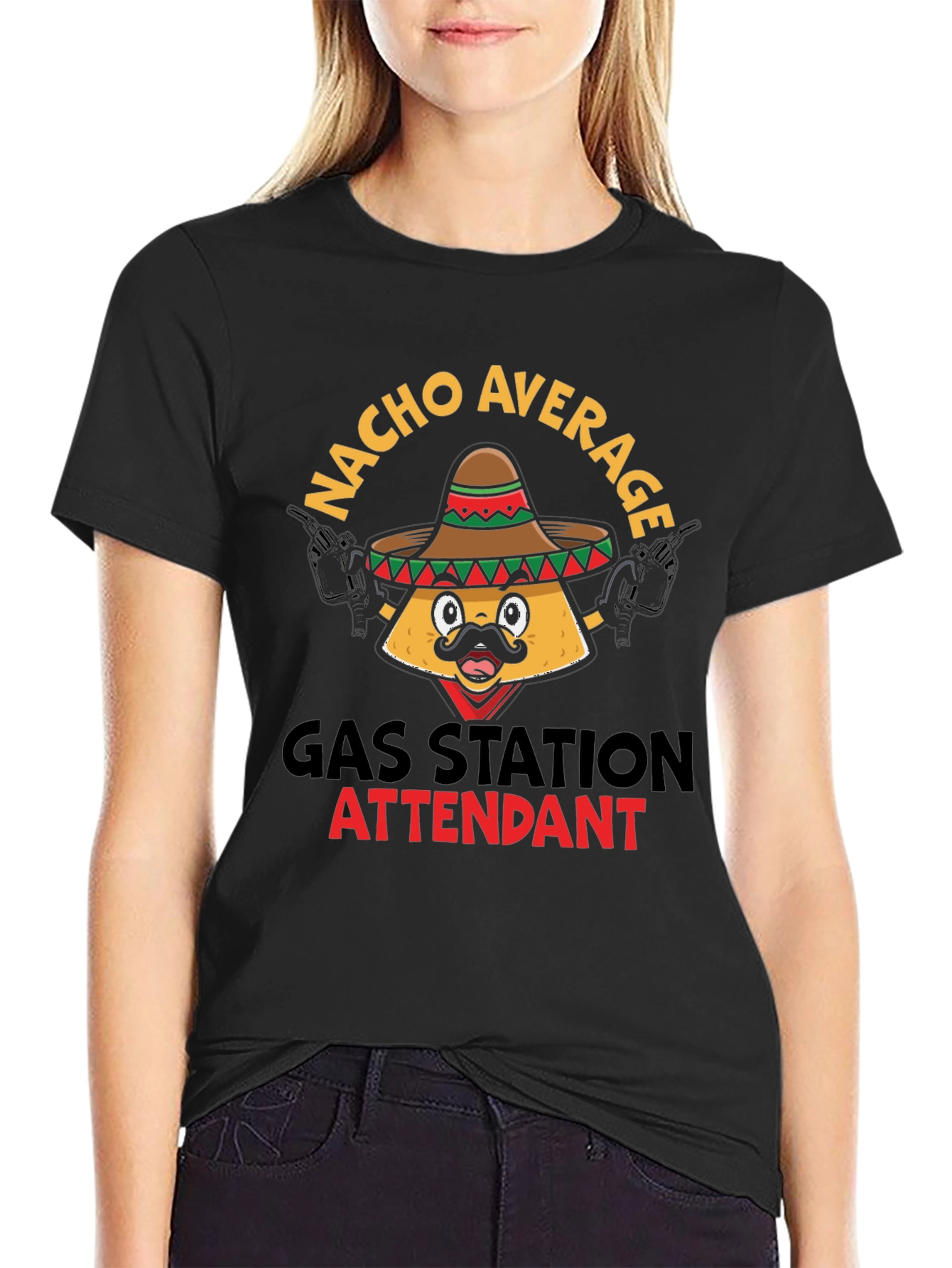 Nacho Average Gas Station Attendant Graphic Tee
