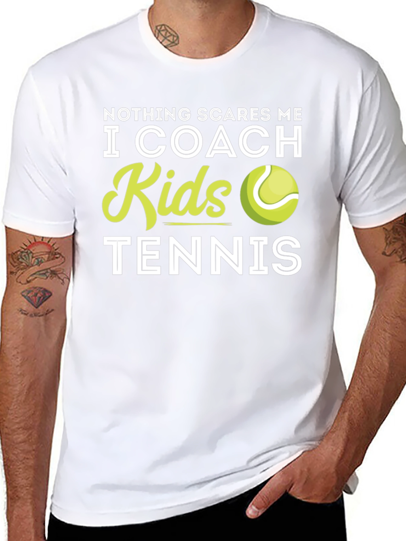 Tennis Coach T-Shirt - Nothing Scares Me