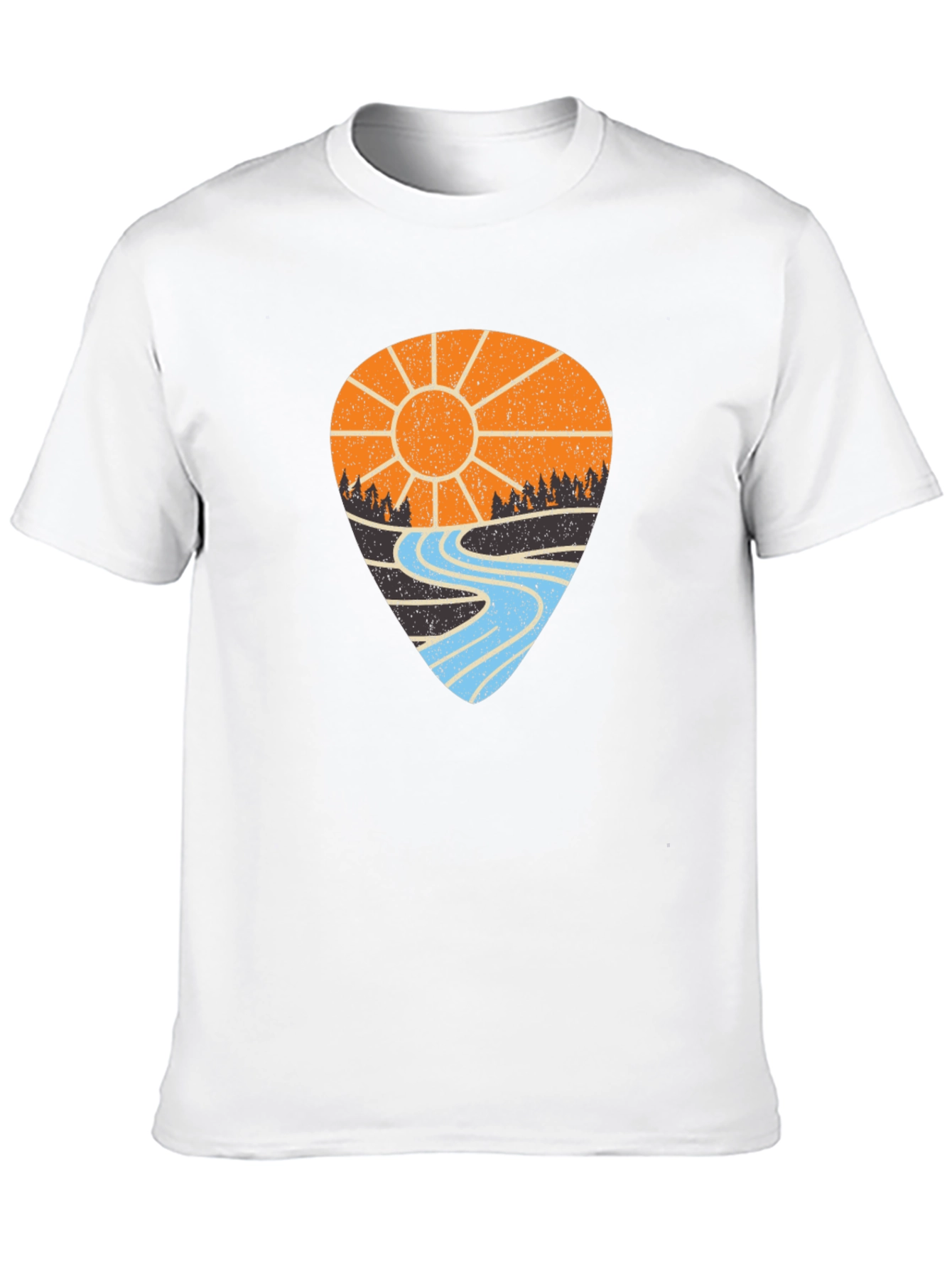 Nature Scene Graphic Tee - Black