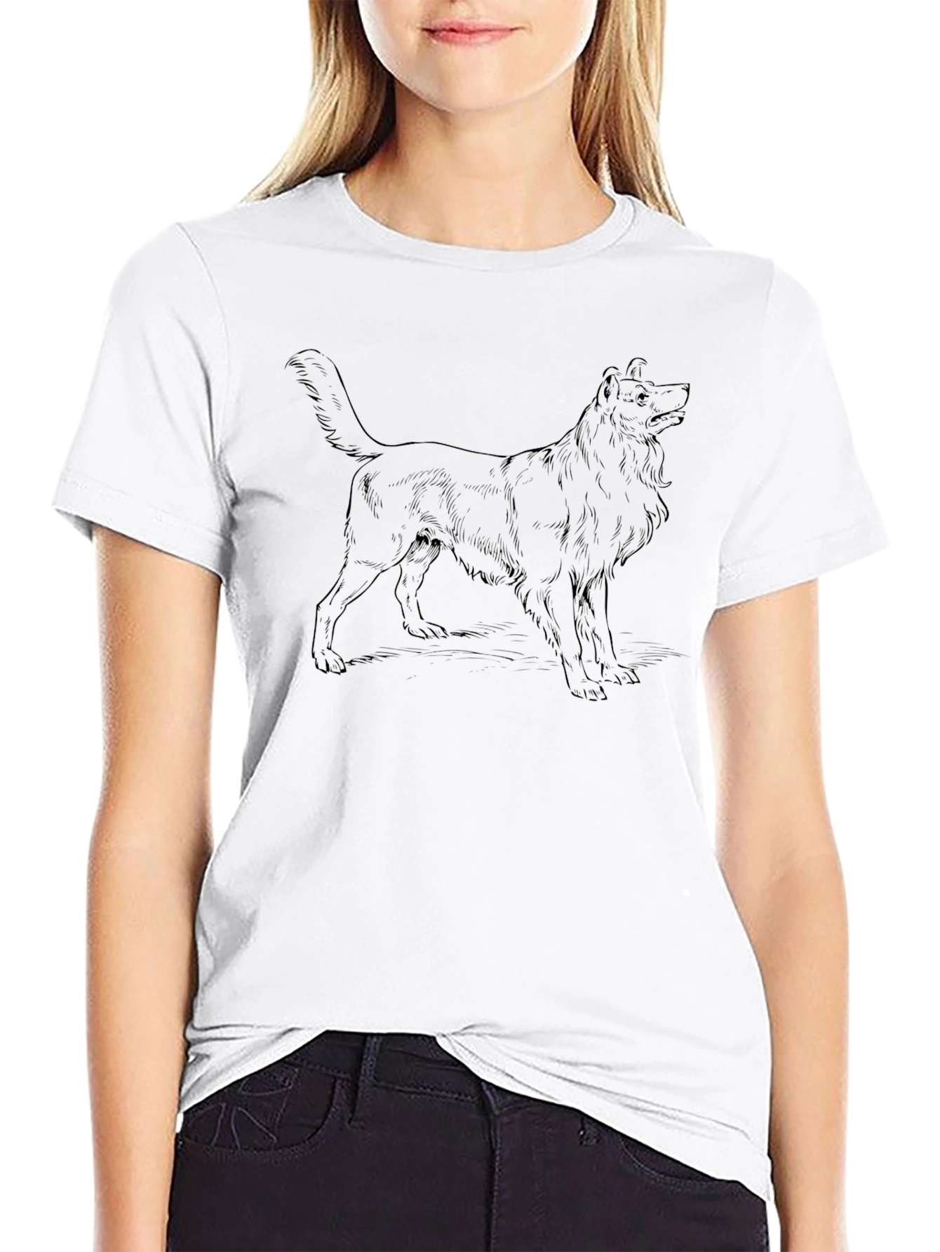 Black Dog Graphic Tee - Mens Fashion