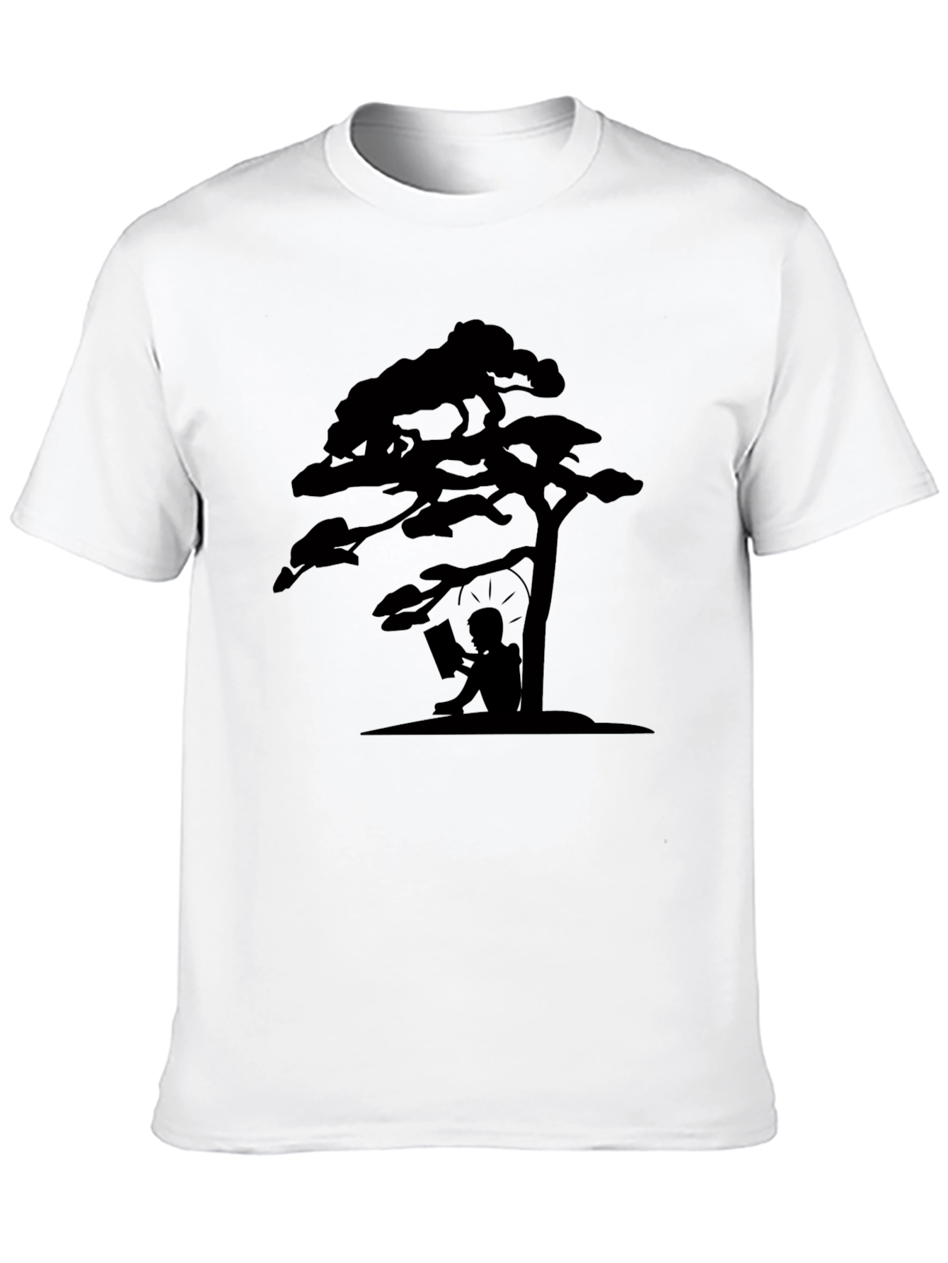 Silhouette Reading Tree Graphic Tee