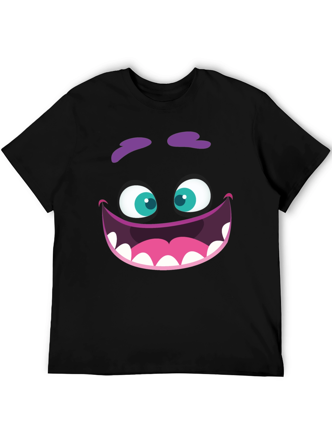 Monster Face Graphic Tee - Fun Cartoon Design