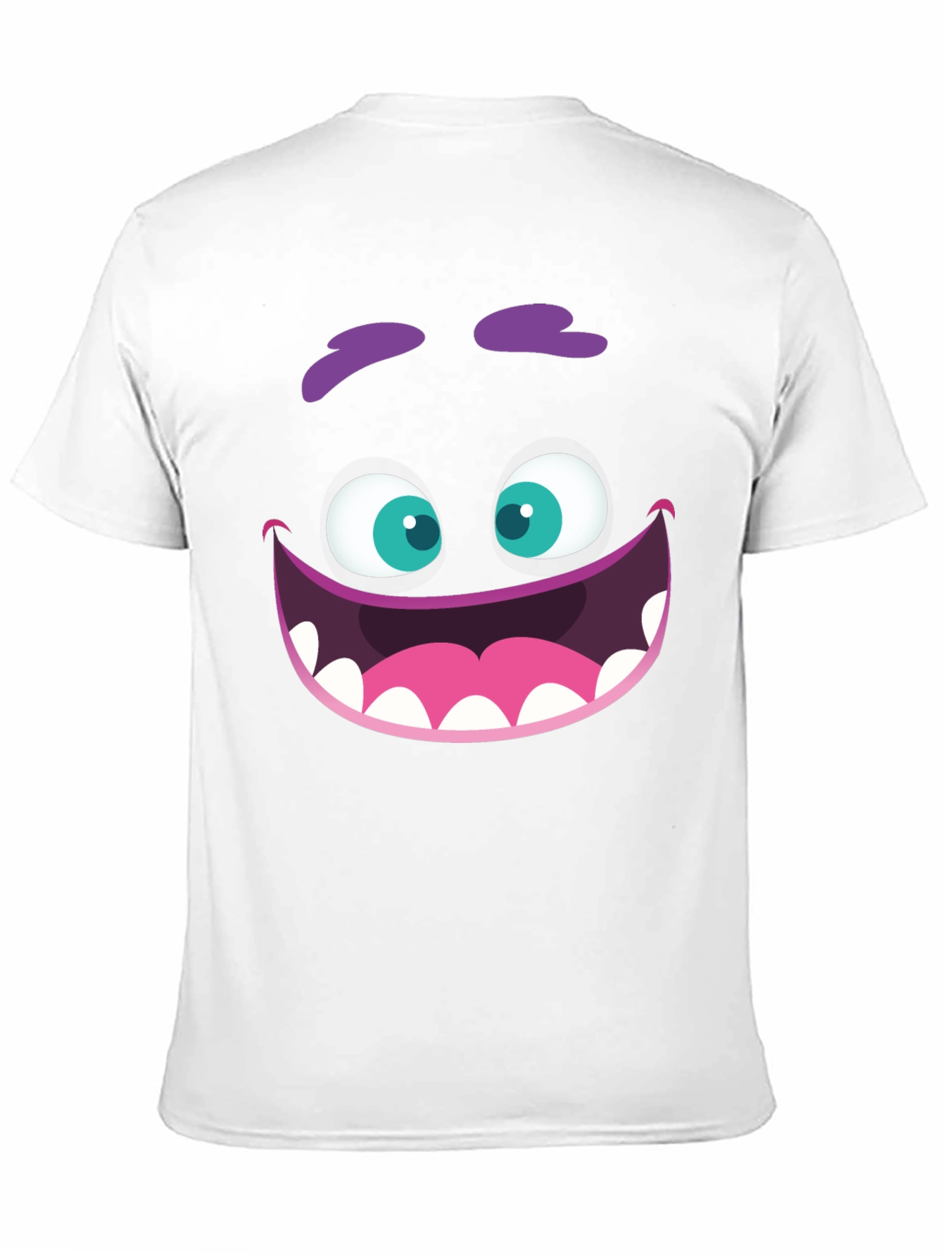 Monster Face Graphic Tee - Fun Cartoon Design