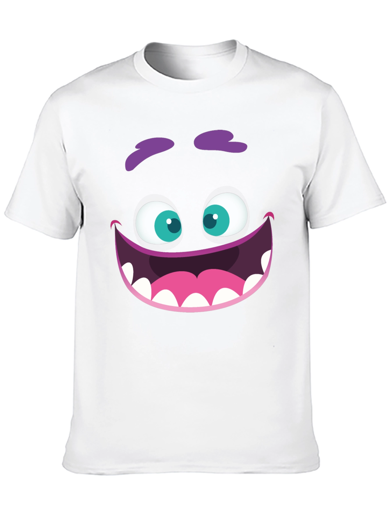 Monster Face Graphic Tee - Fun Cartoon Design