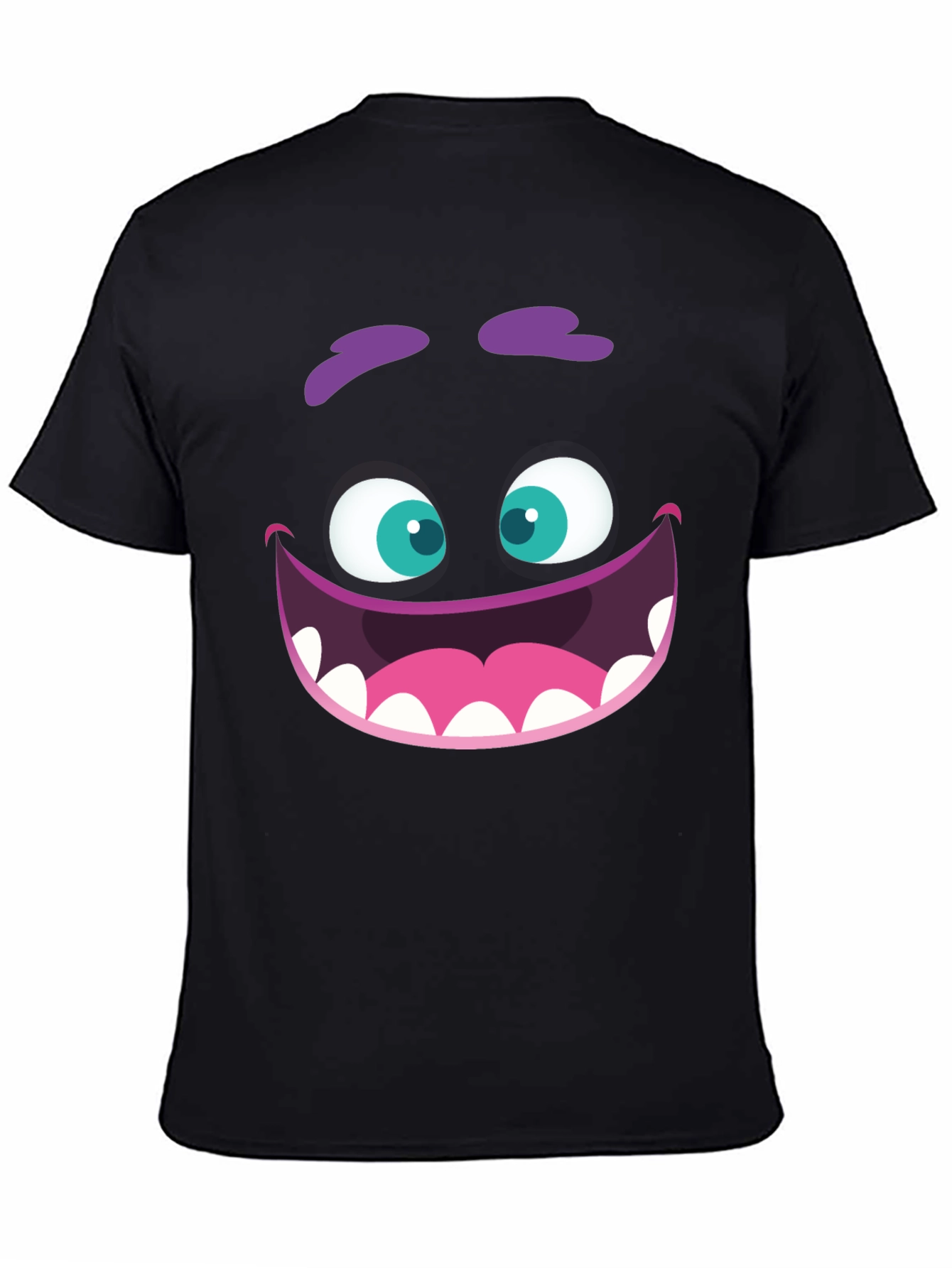 Monster Face Graphic Tee - Fun Cartoon Design