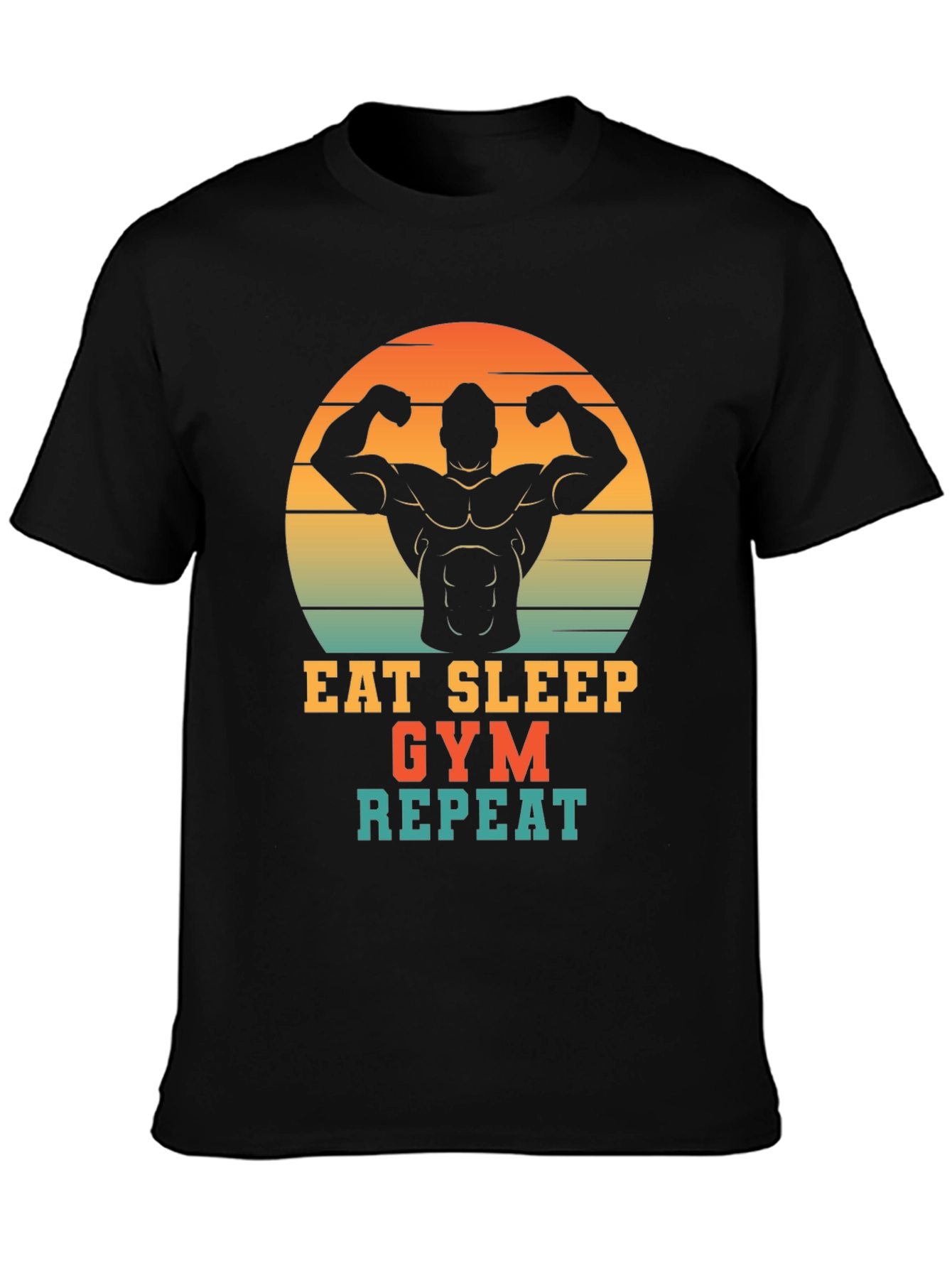 Eat Sleep Gym Repeat Mens Graphic T-Shirt
