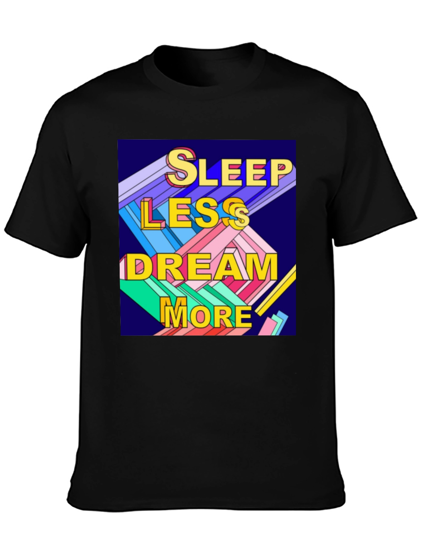 Sleep Less Dream More Graphic Tee - Black