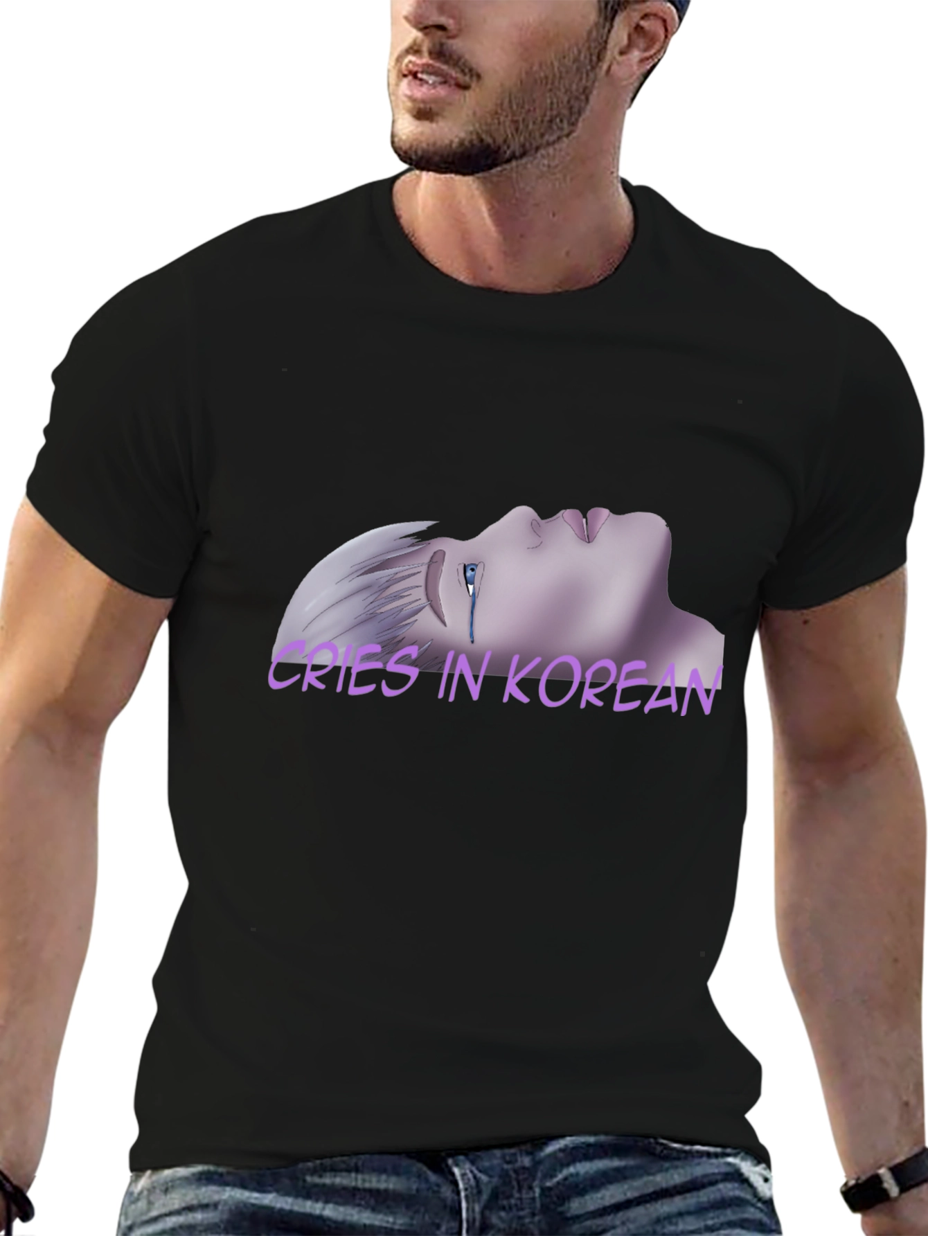 Cries in Korean Black T-Shirt