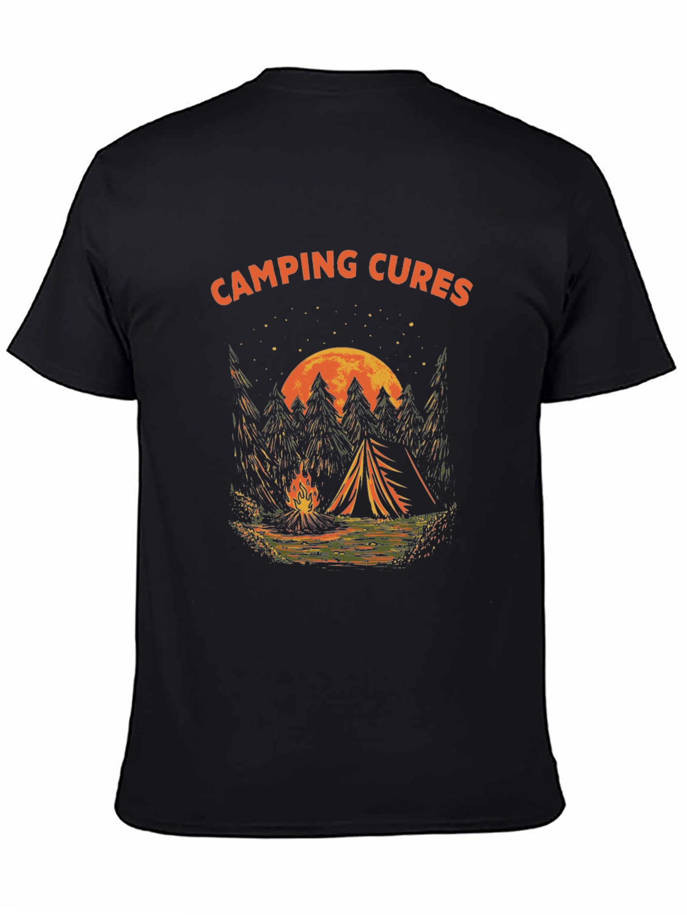 Camping Cures Graphic T-Shirt - Black