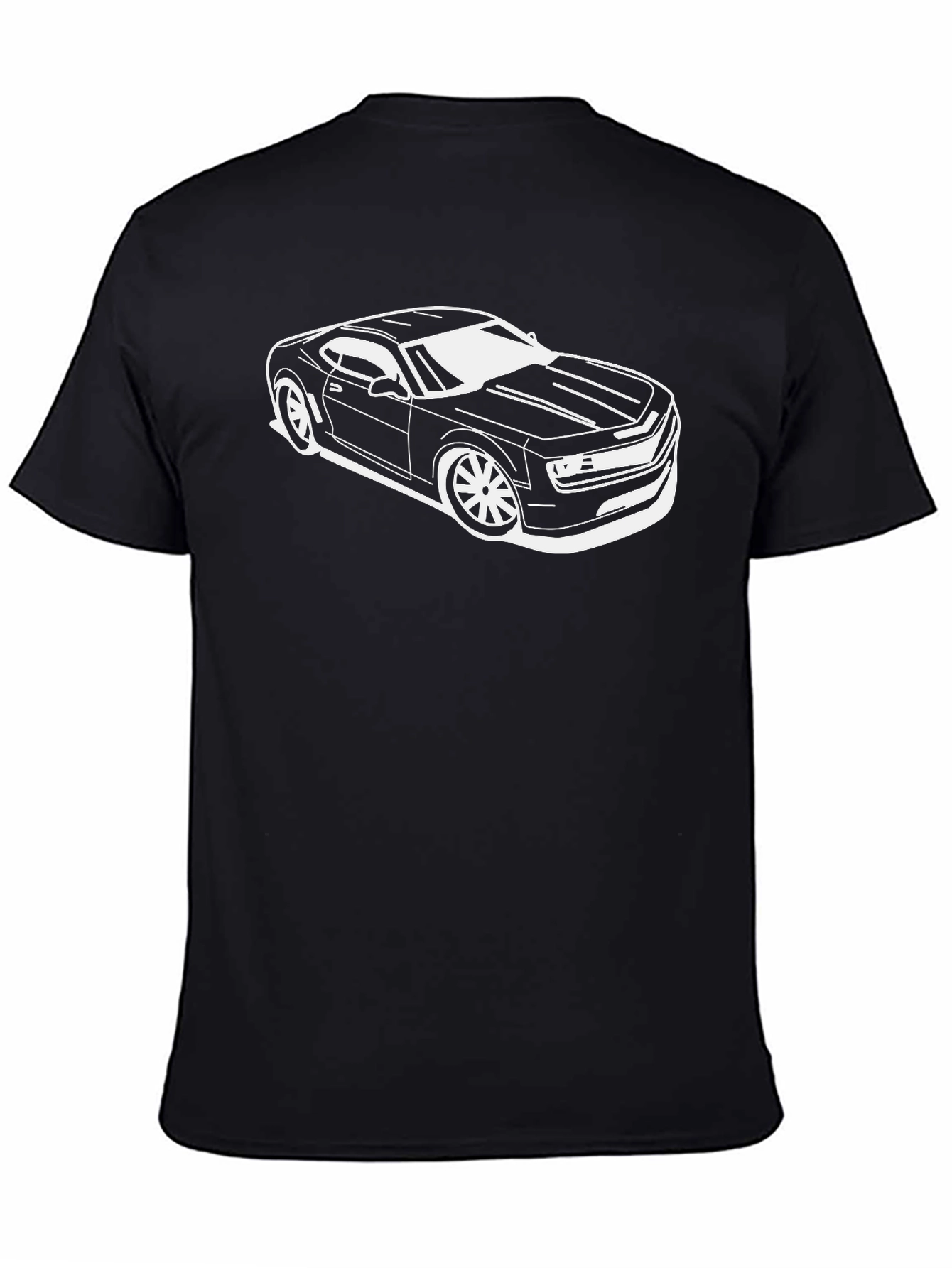 Black Car Graphic T-Shirt - Modern Automotive Style