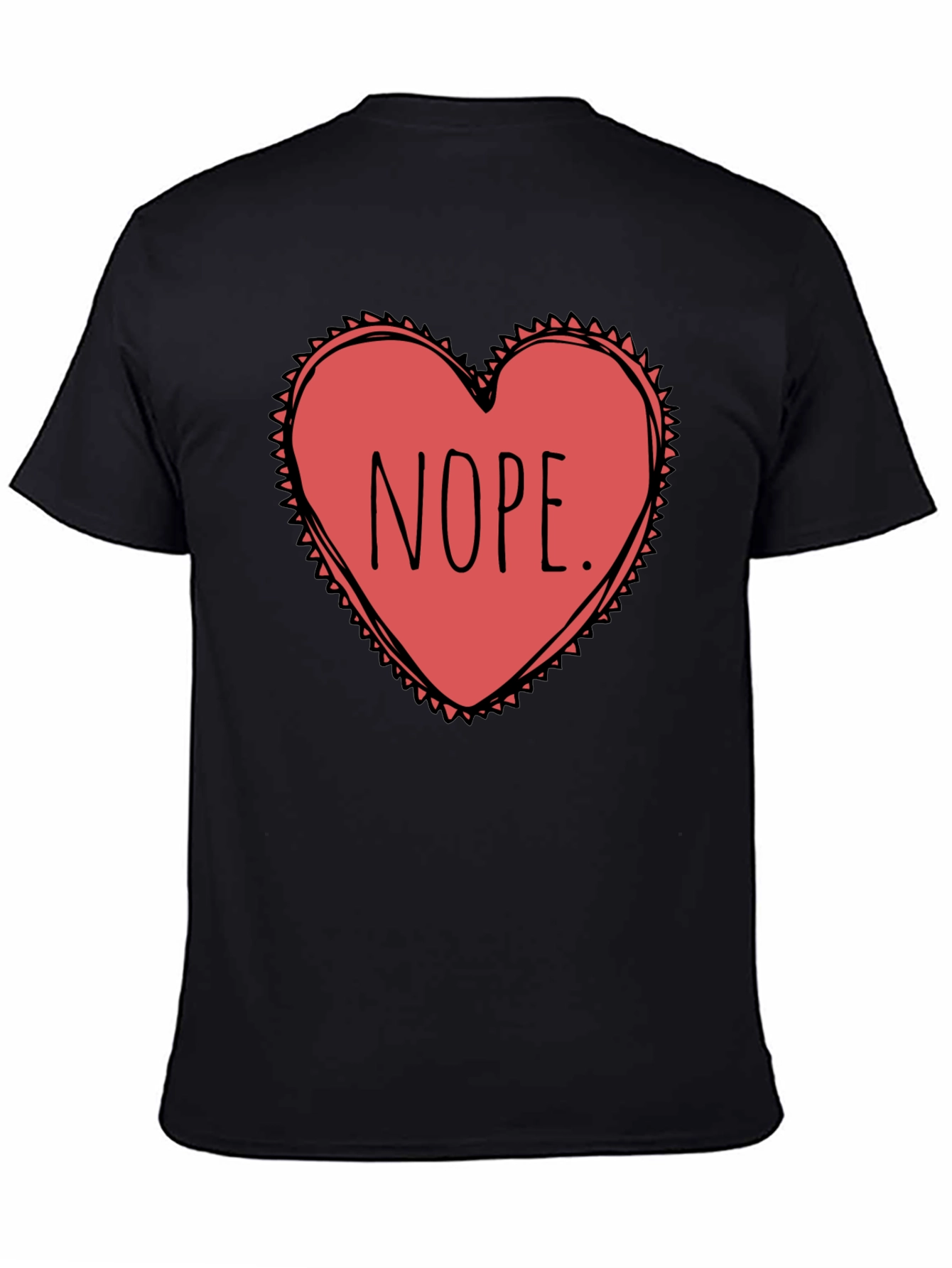 Nope Heart Graphic Novelty T-Shirt