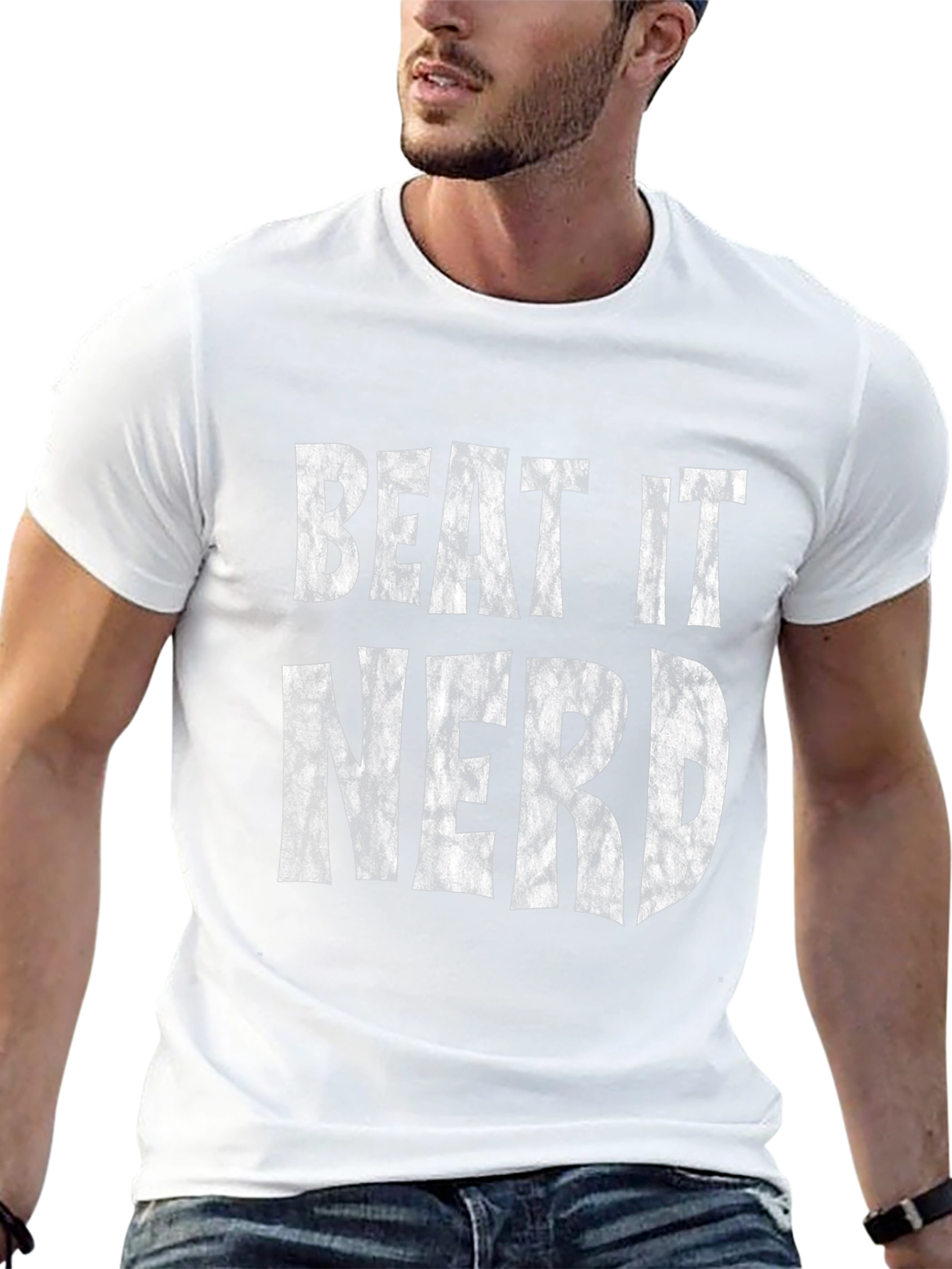 Beat It Nerd - Graphic T-Shirt