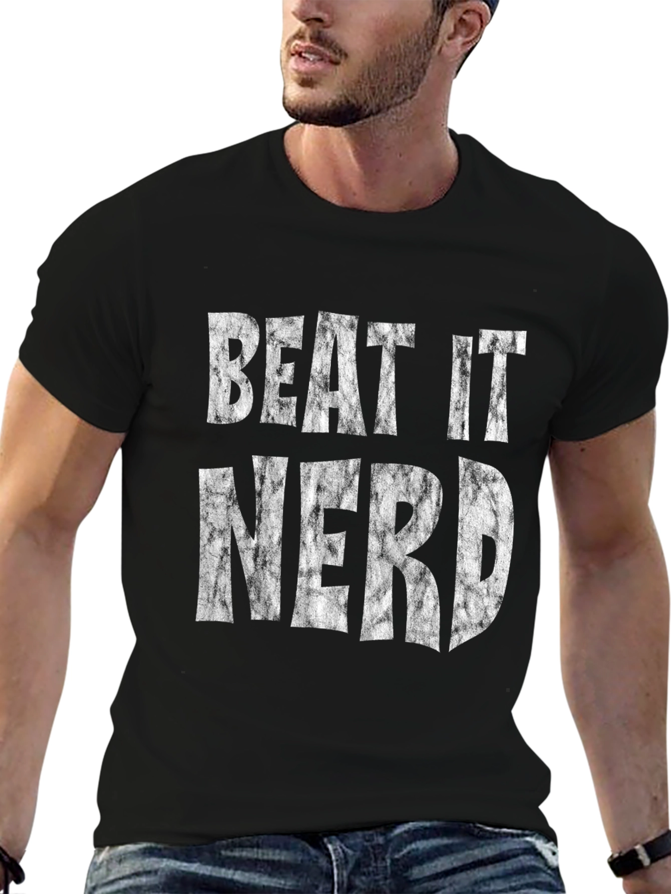 Beat It Nerd - Graphic T-Shirt