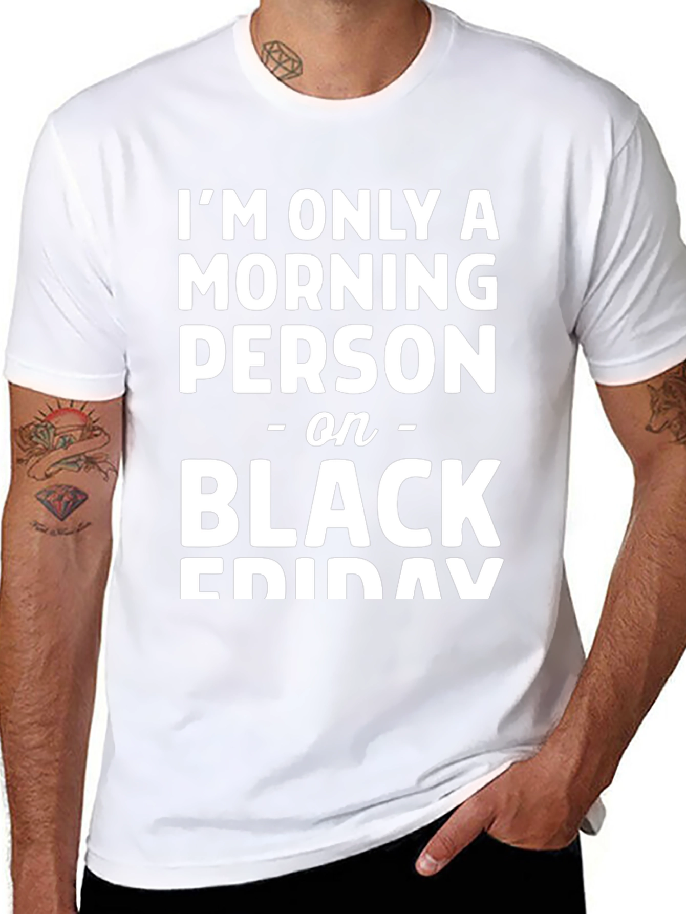 Funny Morning Person on Black Friday Graphic Tee