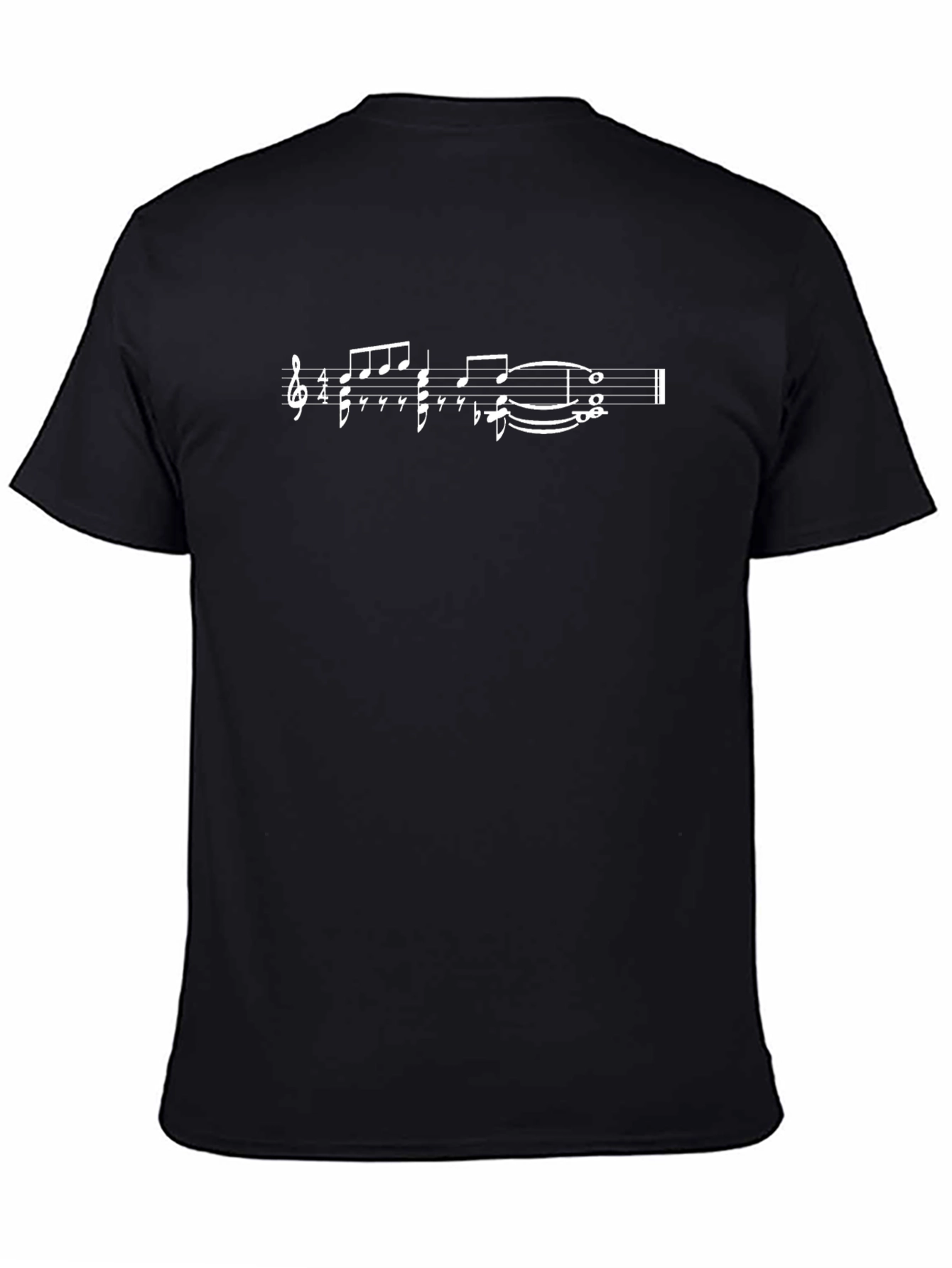 Musical Note Graphic Black T-Shirt