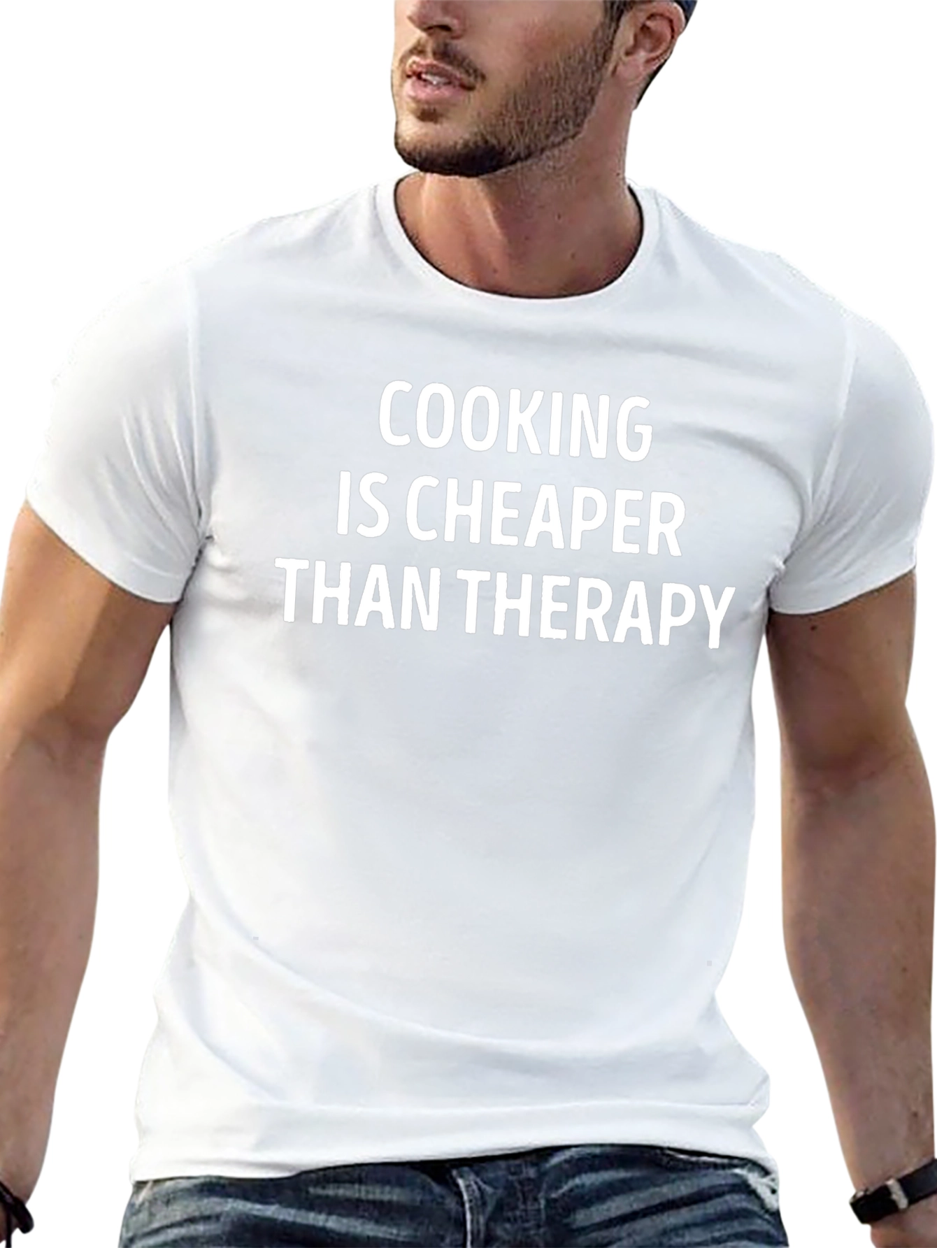 Cooking is Cheaper Than Therapy Graphic T-Shirt