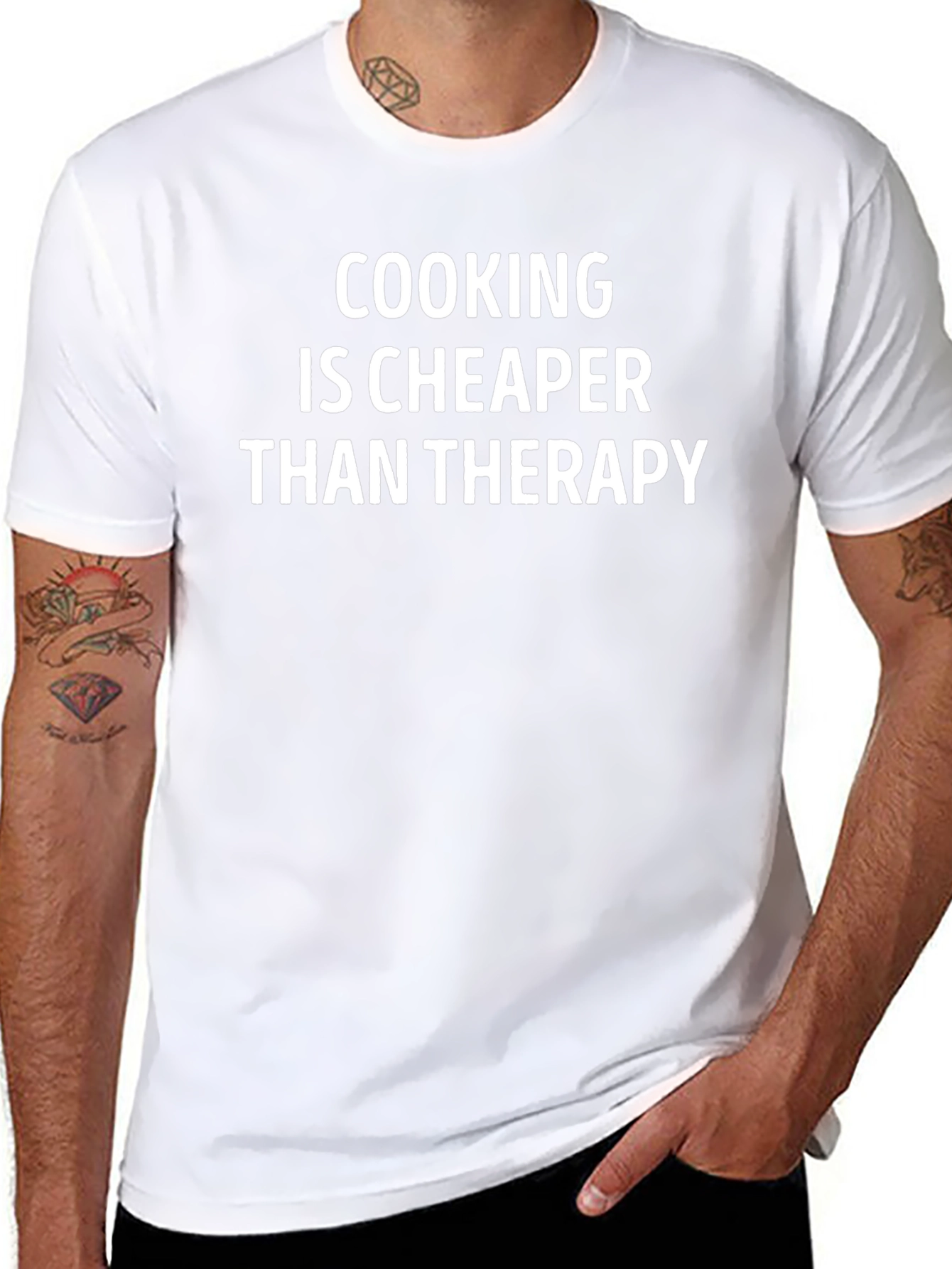 Cooking is Cheaper Than Therapy Graphic T-Shirt