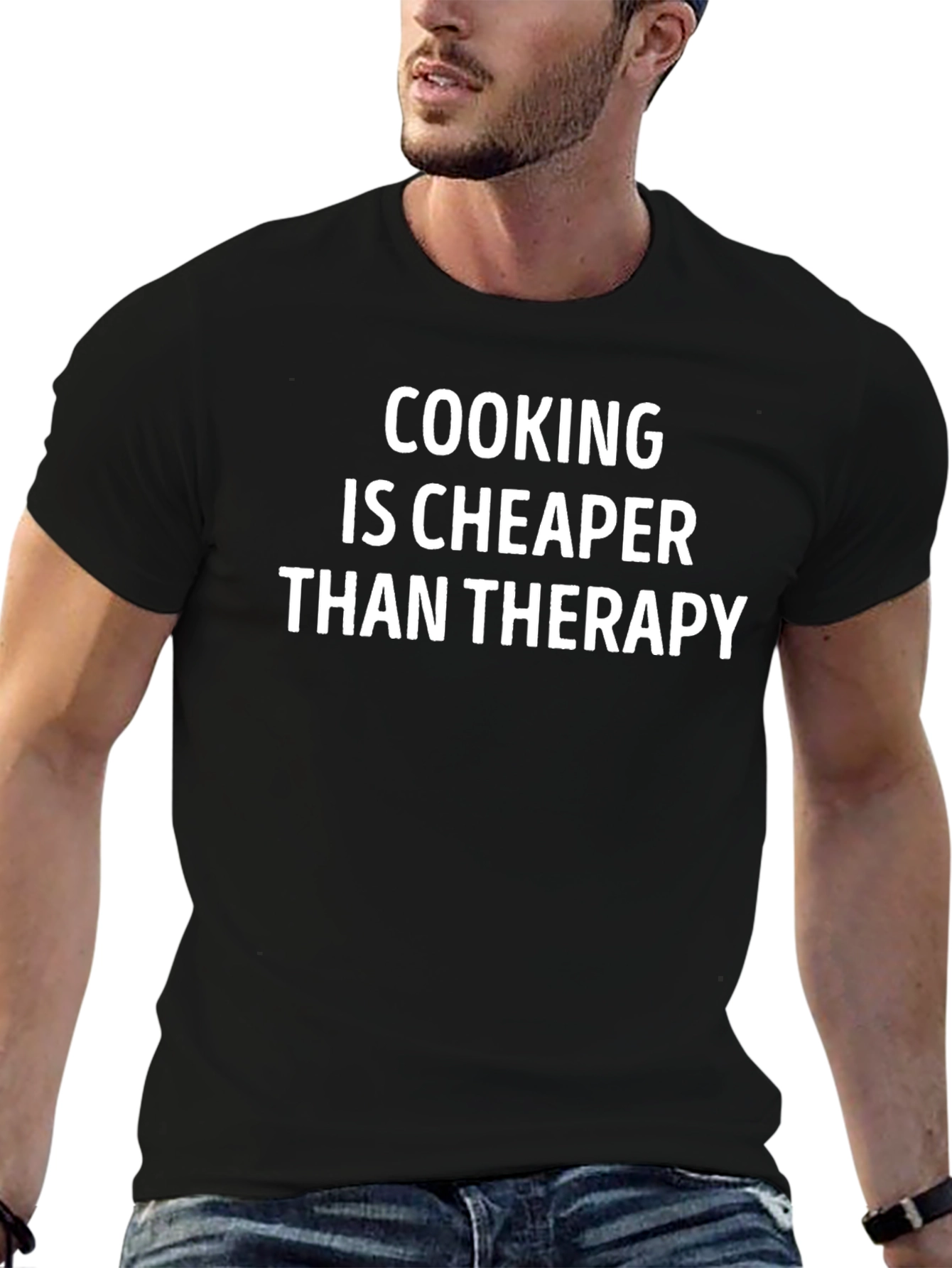 Cooking is Cheaper Than Therapy Graphic T-Shirt