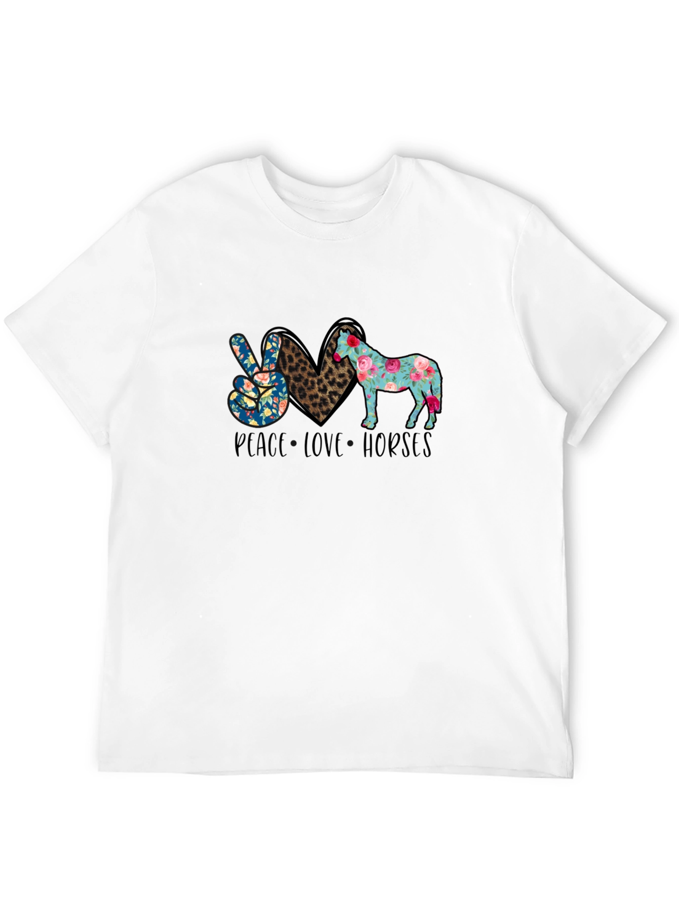 Peace Love Horses Graphic Tee