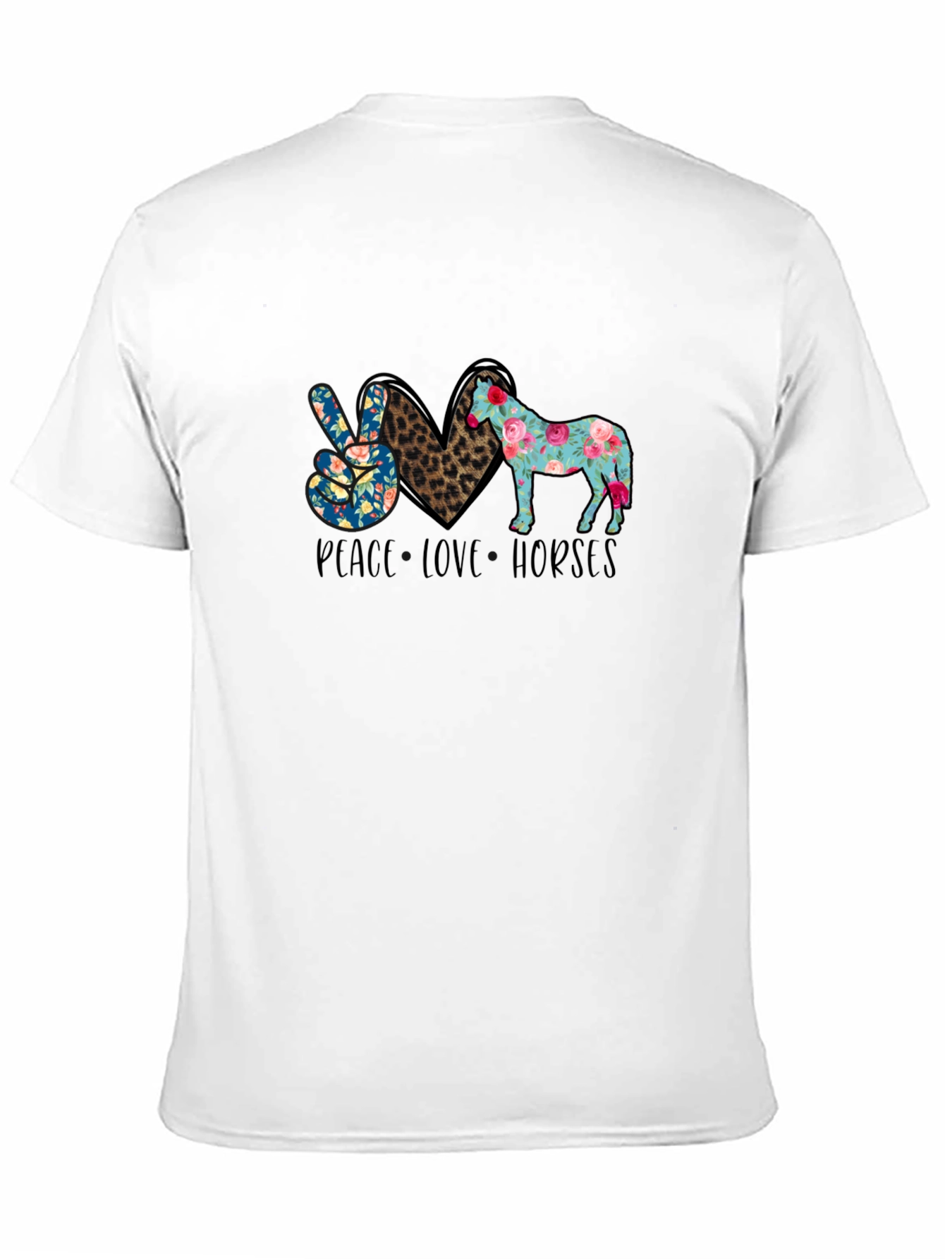 Peace Love Horses Graphic Tee