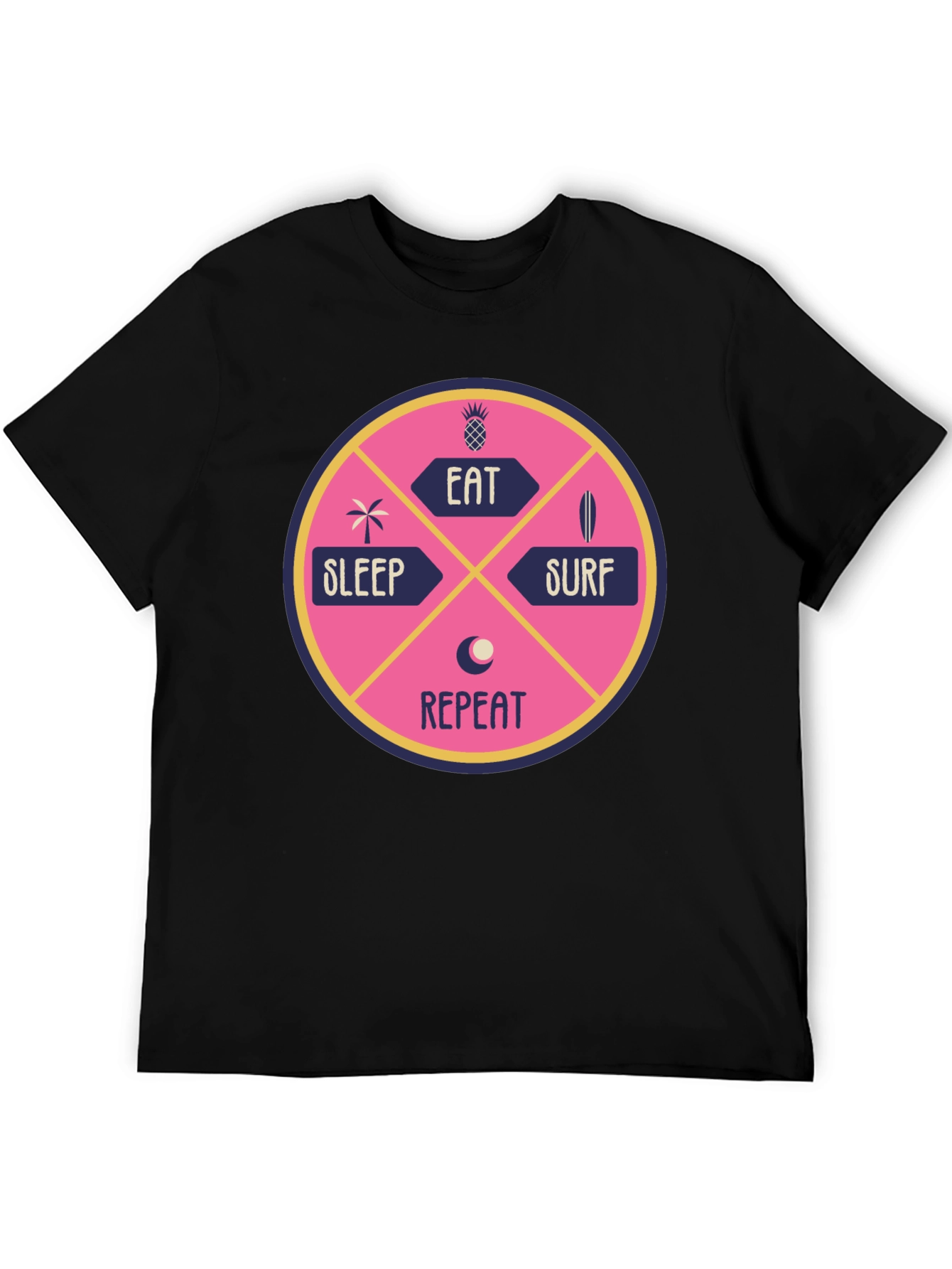 Eat Sleep Surf Repeat Graphic T-Shirt