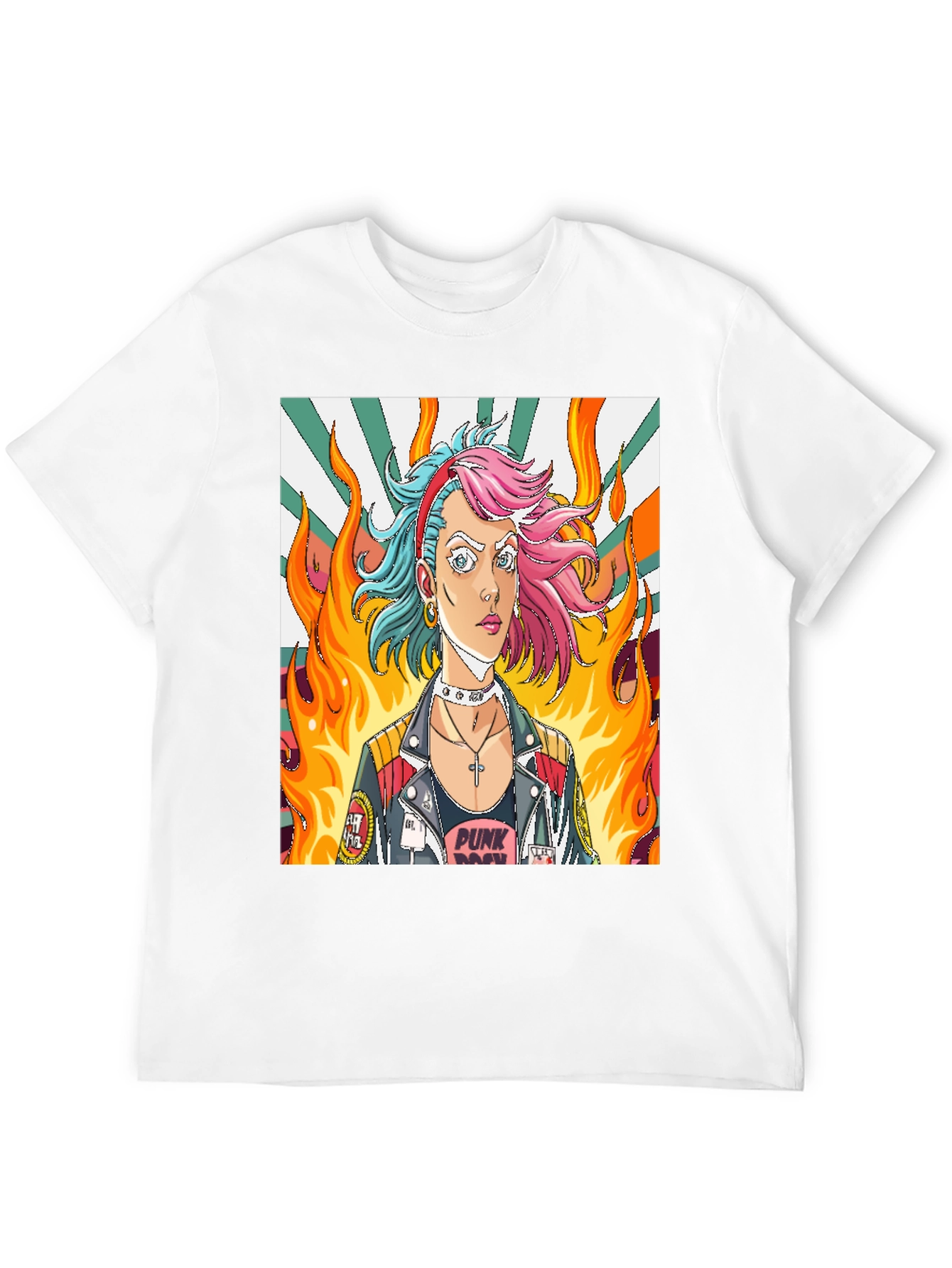 Punk Rock Girl Graphic Tee - Edgy Style