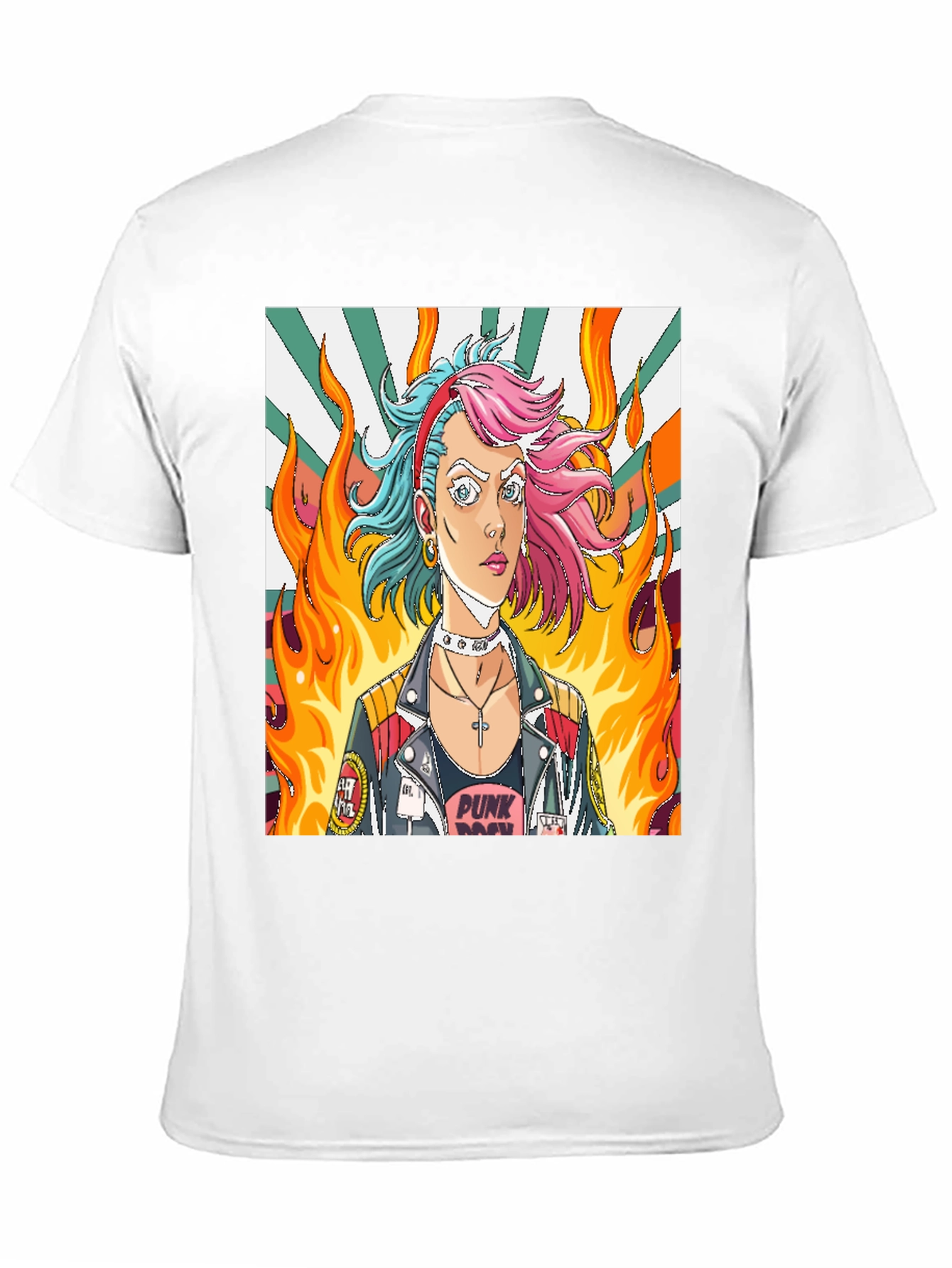 Punk Rock Girl Graphic Tee - Edgy Style