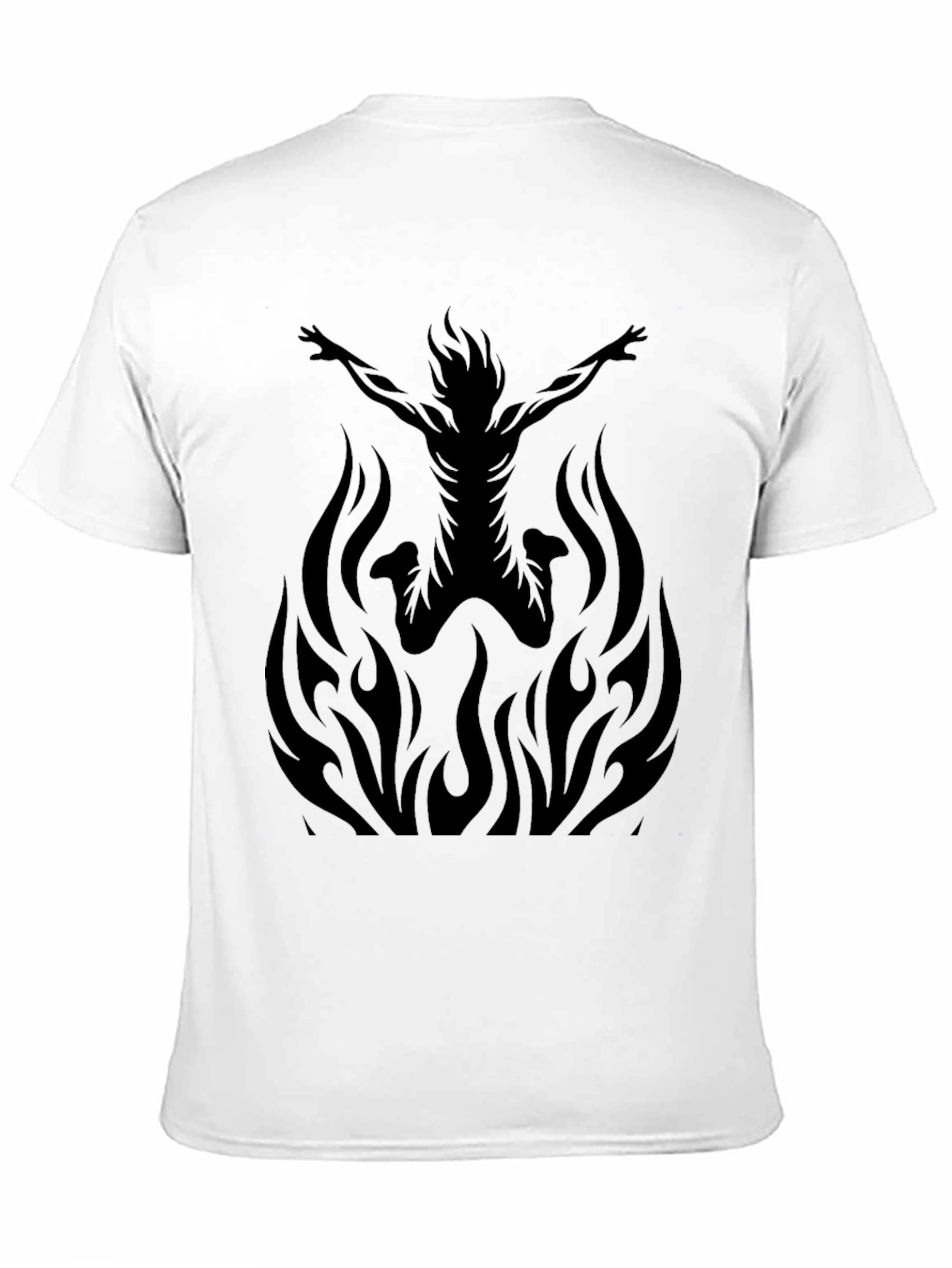 Fiery Leap Graphic Tee - Black Cotton Comfort