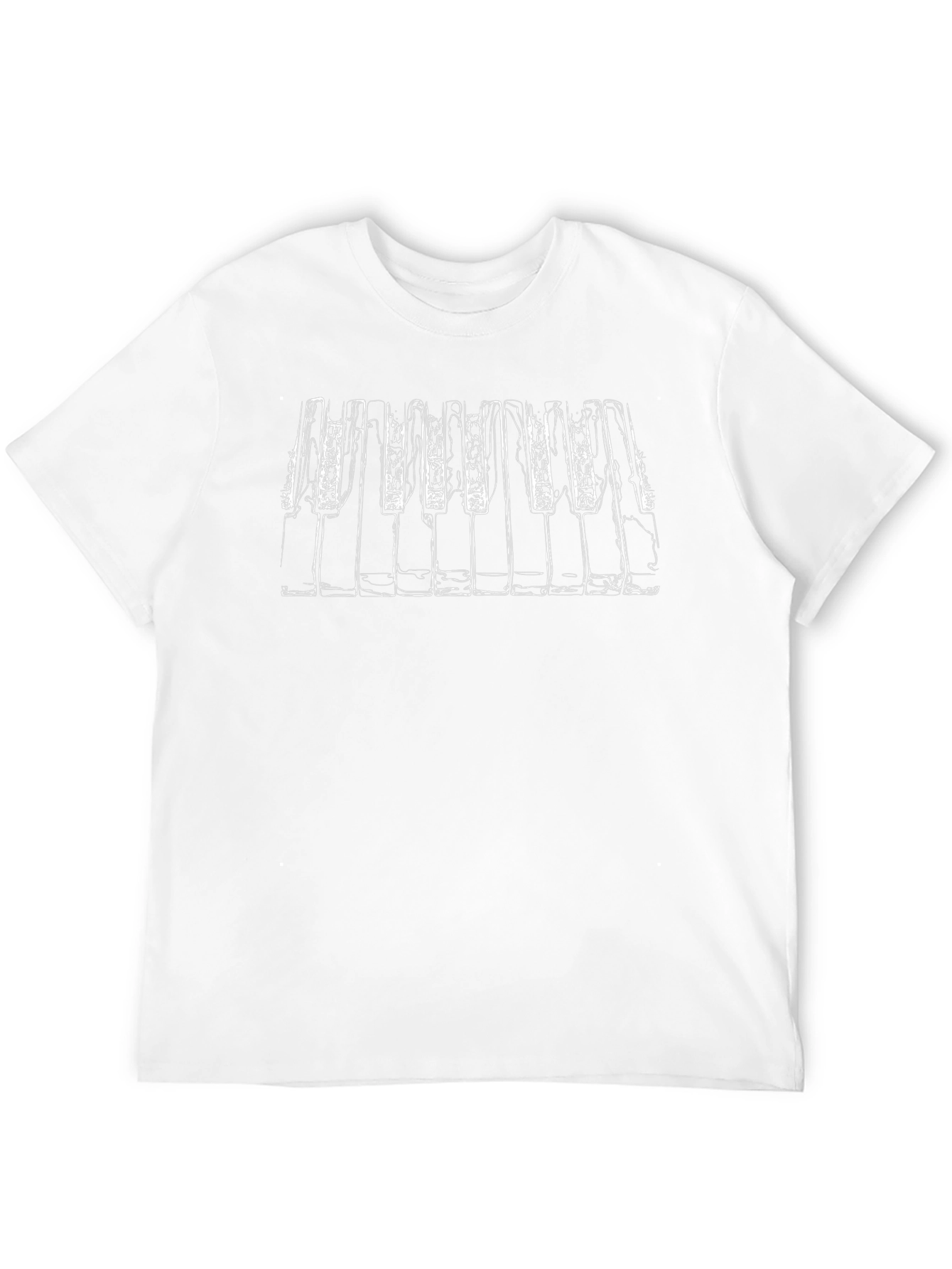 Piano Keys Graphic Black T-Shirt