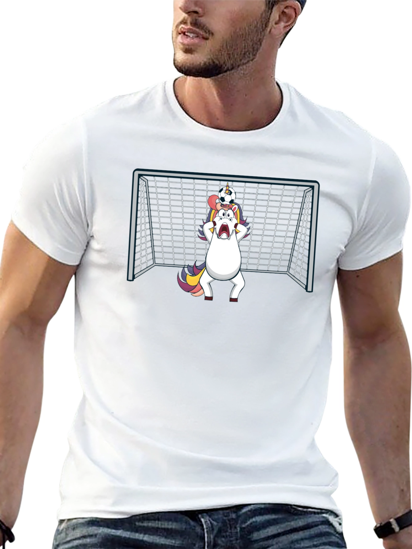 Unicorn Soccer Goalie Graphic Tee